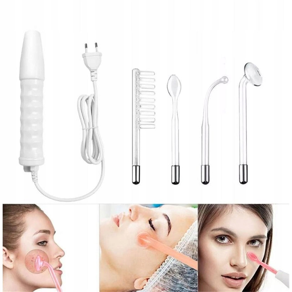 PROFESSIONAL DARSONVAL FACE CARE DEVICE ACNE 4 PCS Packaging status original