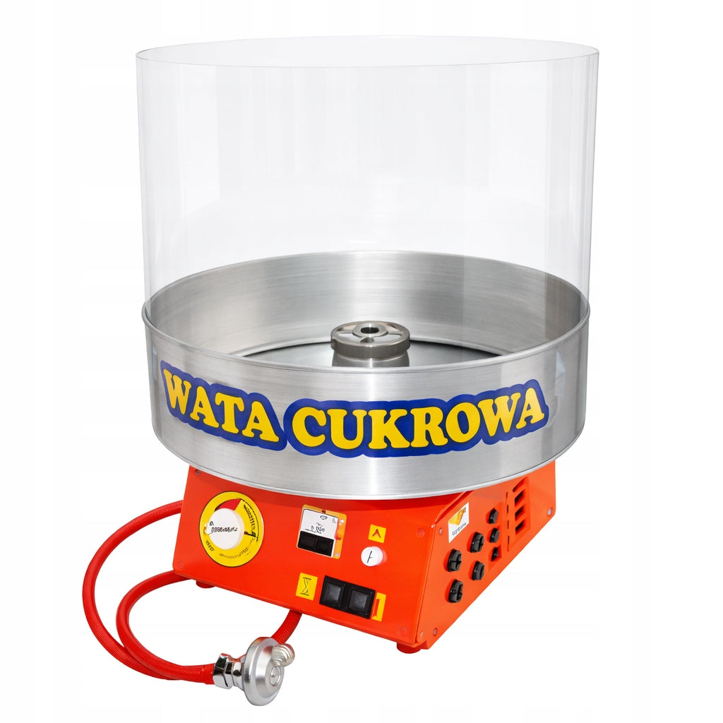 PROFESSIONAL GAS COTTON CANDY MACHINE WITH GAS MOBILE COVER