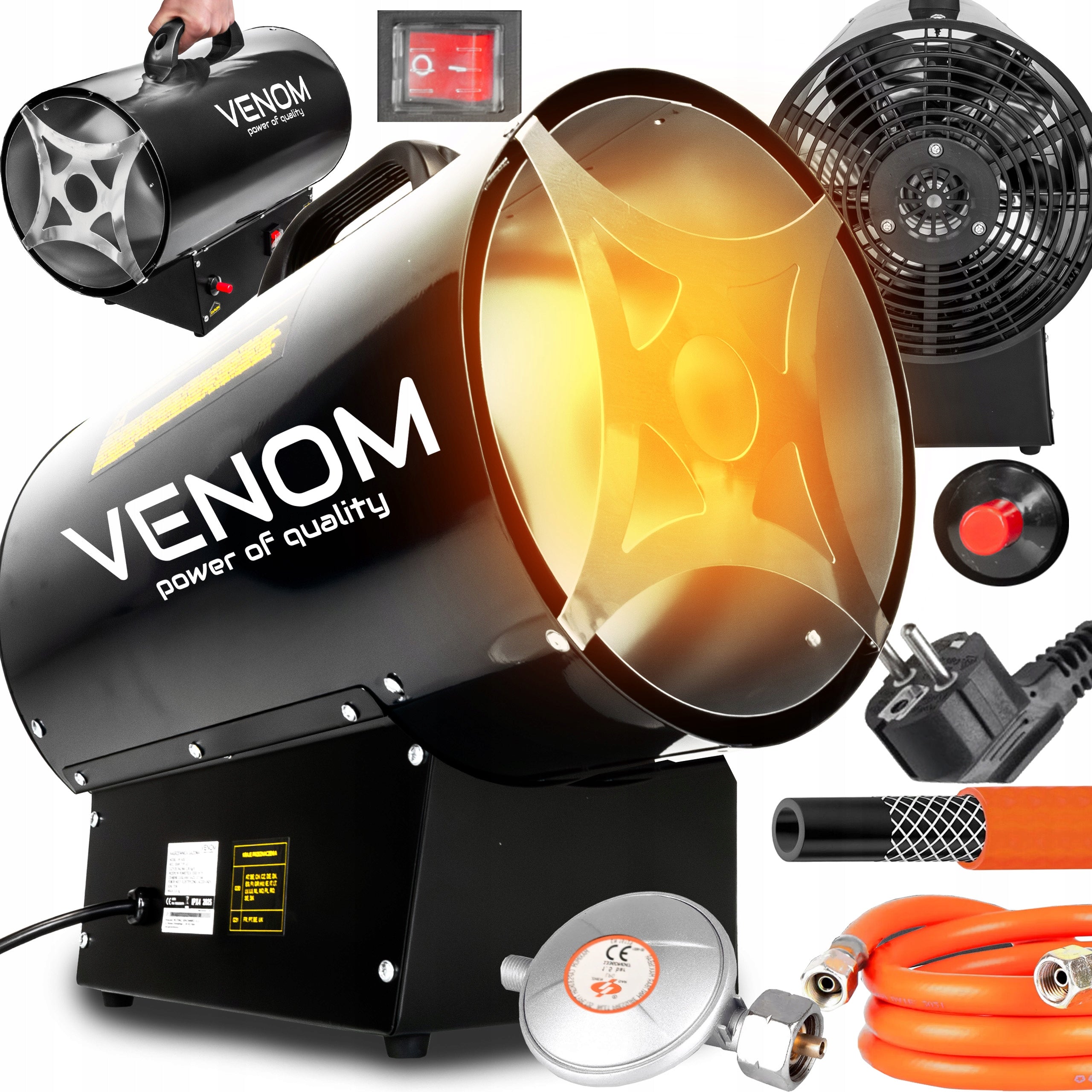 PROFESSIONAL GAS HEATER VENOM VN 1401 30KW ECONOMICAL LPG BLOWER