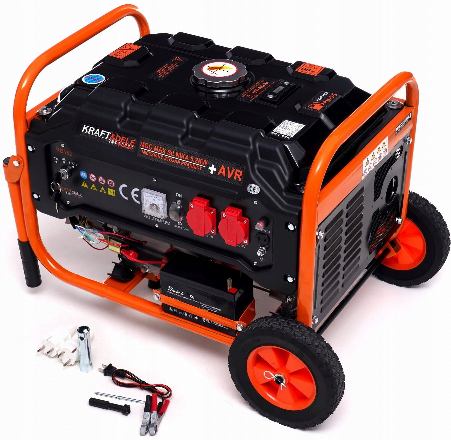 PROFESSIONAL GENERATOR SET 5,2kW ELE-START AVR+ COPPER STATOR KD162 Manufacturer code KD162