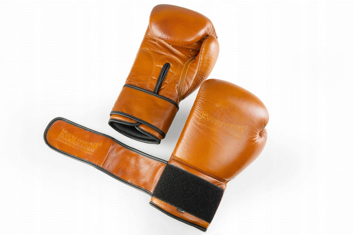 PROFESSIONAL GENUINE LEATHER BOXING GLOVES EVOLUTION RETRO 12 OZ Brand Evolution