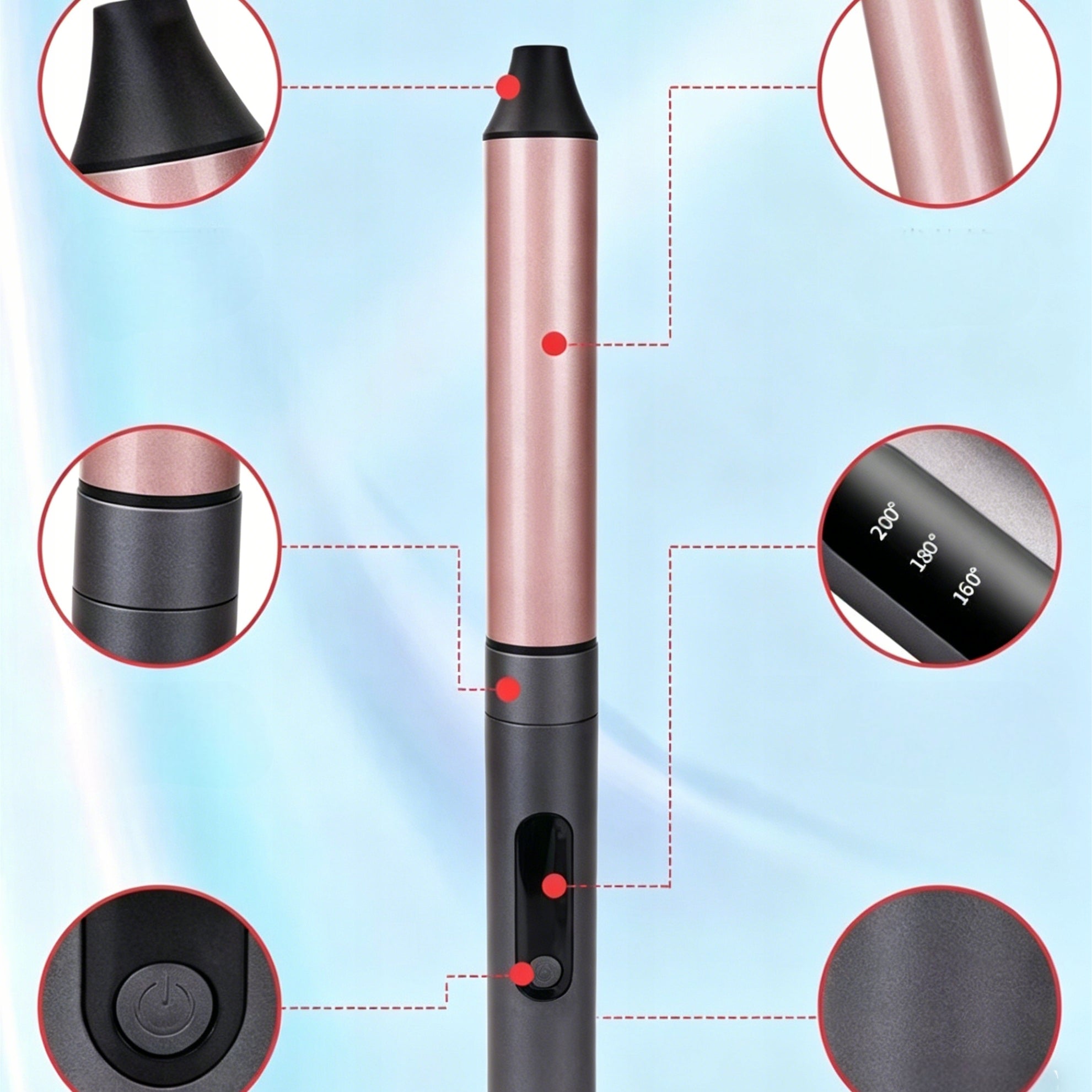 PROFESSIONAL HAIR CURLER 6in1 SET OF 6 HAIR MODELING TIPS Brand sennifar