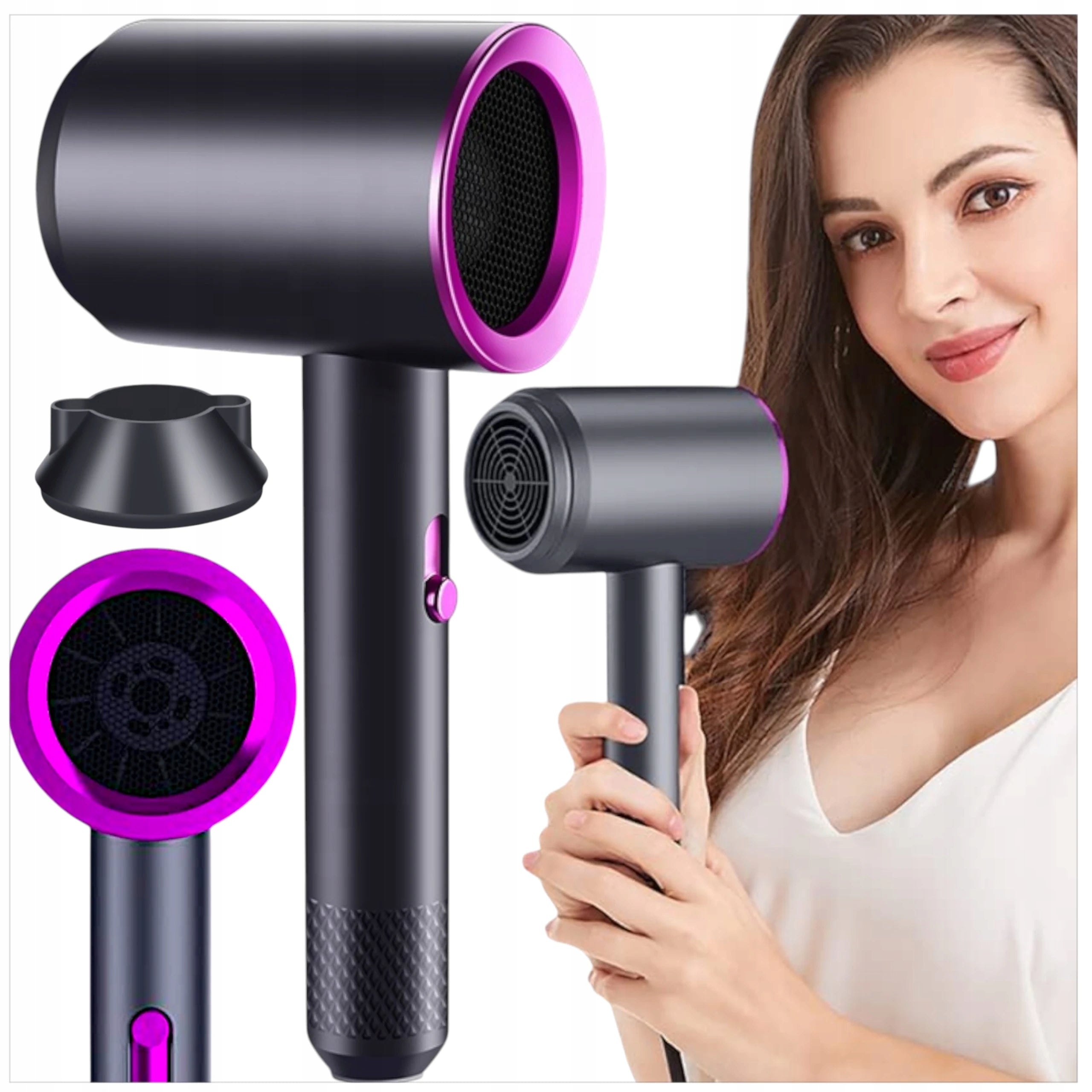 PROFESSIONAL HAIR DRYER CONCENTRATOR IONIZATION MEGA STRONG 2000W
