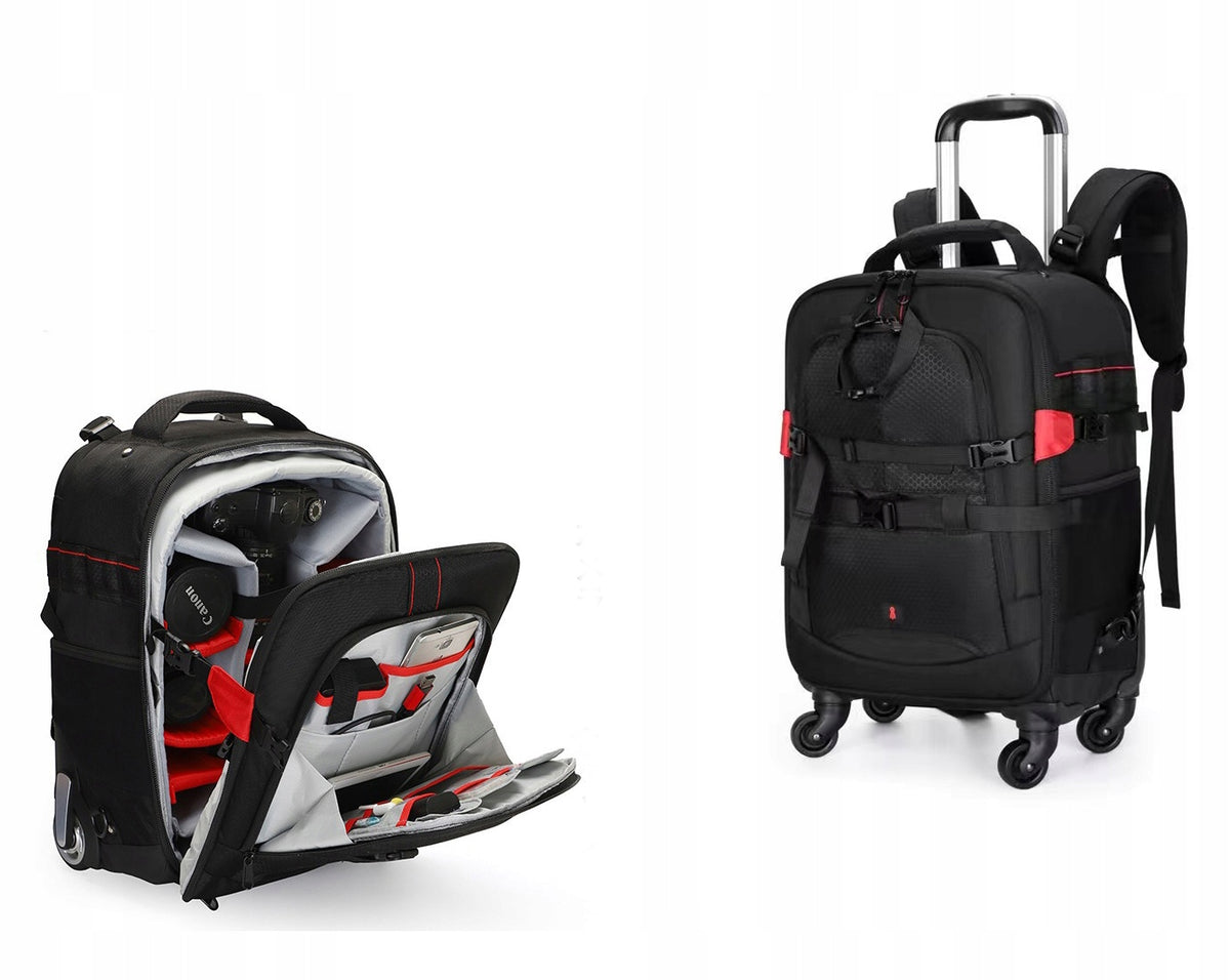 PROFESSIONAL HYBRID PHOTO BACKPACK TRAVEL REPORTER SUITCASE