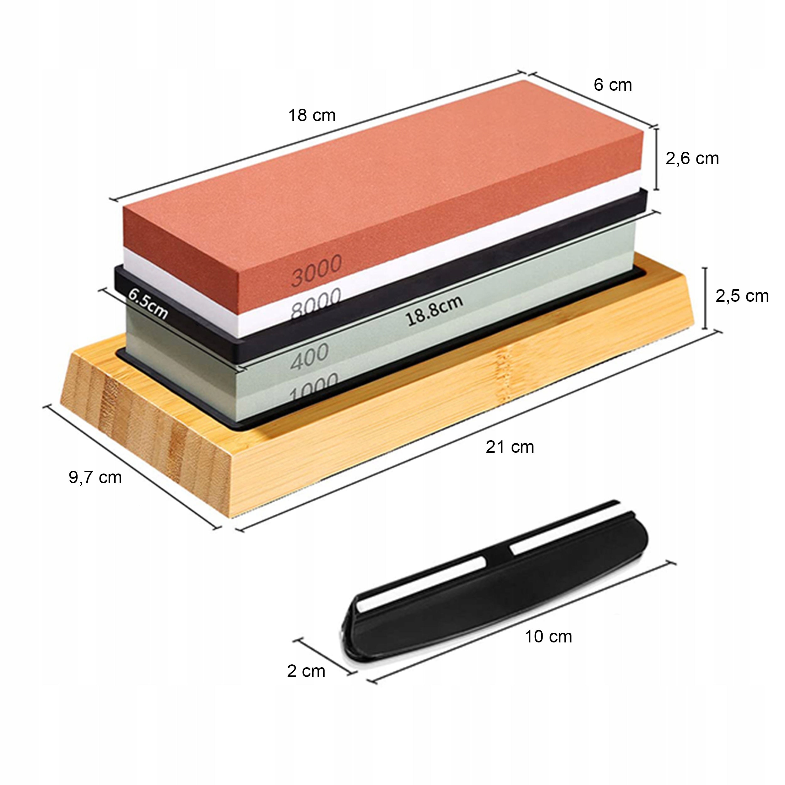 PROFESSIONAL KNIFE SHARPENER WATER STONE FOR SHARPENING KITCHEN KNIVES Manufacturer code OSTRZAŁKA 7W1 DO NOŻY KAMIEŃ WODNY I STALKA