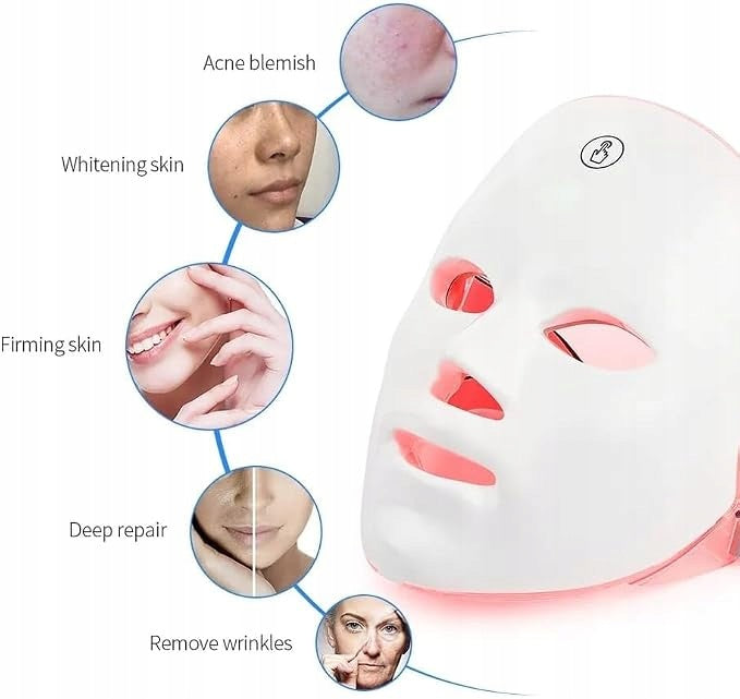 PROFESSIONAL LED FACE MASK PHOTON LIGHT THERAPY 7 Colors Packaging status original