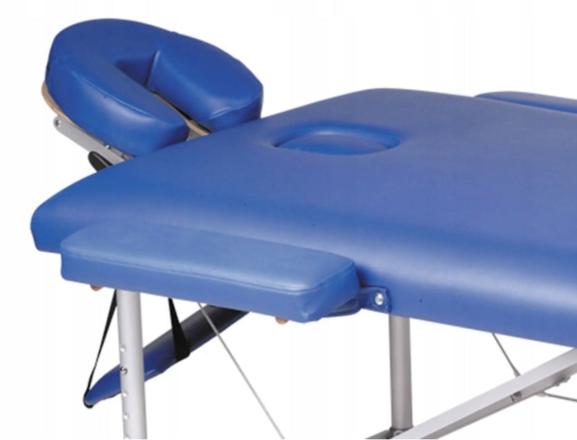 PROFESSIONAL MASSAGE TABLE – 3-SEGMENT, ALUMINIUM, MOBILE, BLUE Brand no brand