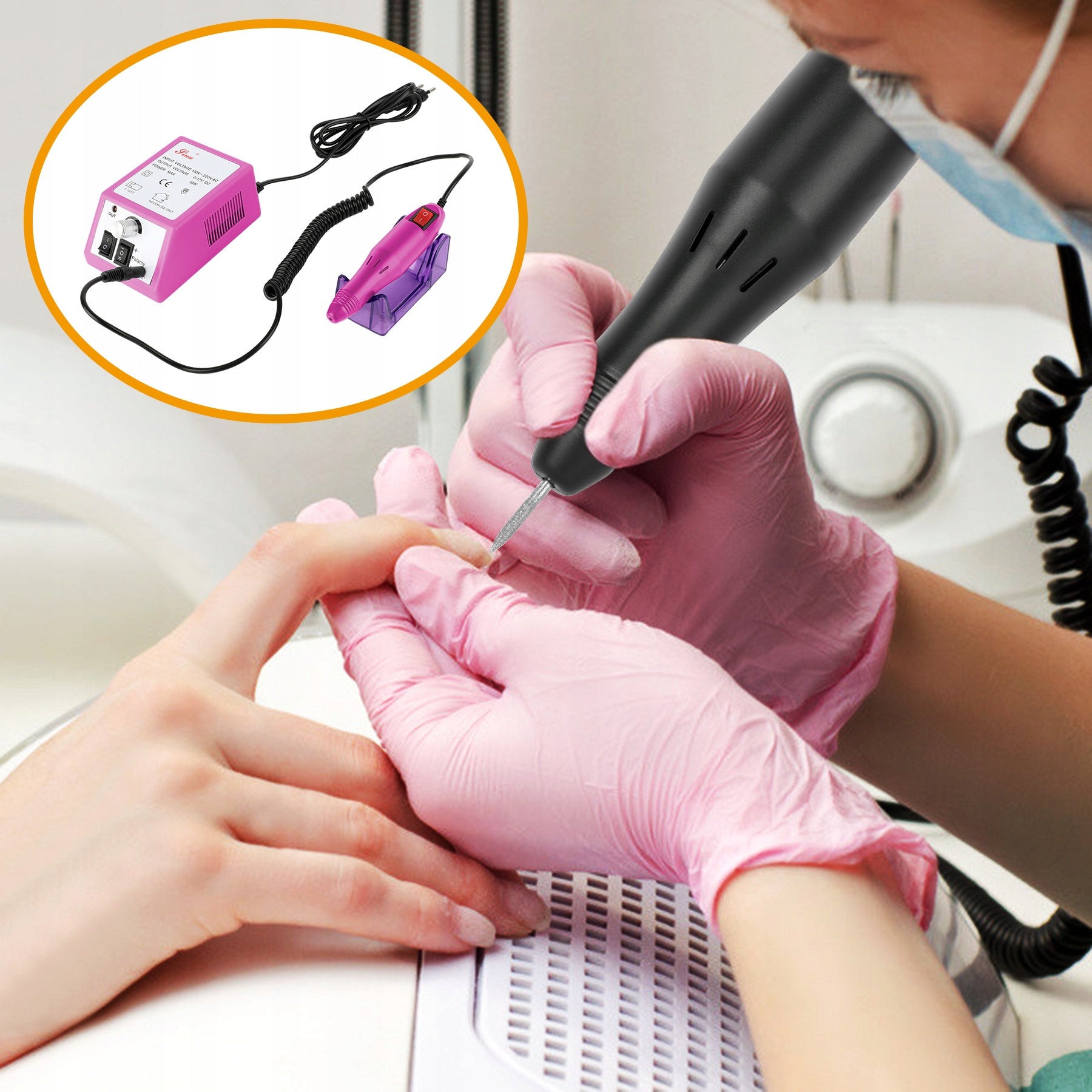 PROFESSIONAL NAIL MILLING MACHINE MANICURE PEDICURE strong CUTTER SET Brand no brand