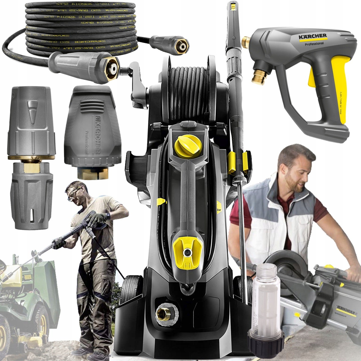 PROFESSIONAL PRESSURE WASHER KARCHER HD 5/17 CX PLUS DRUM + NOZZLE SET