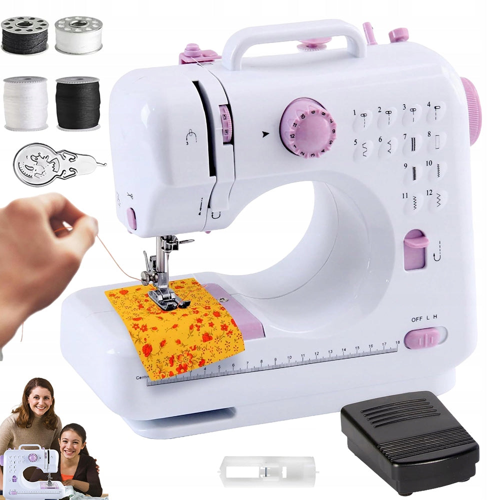 PROFESSIONAL SEWING MACHINE WITH 12 STITCHES AND REVERSE STITCH
