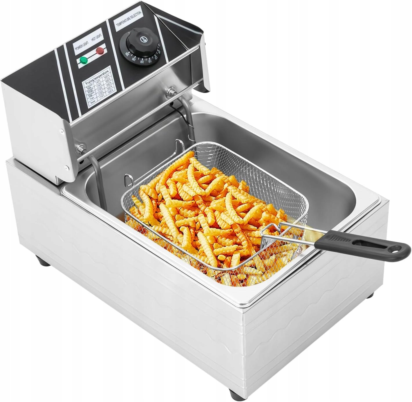 PROFESSIONAL STAINLESS STEEL COOKING FRYER 6LITERS 2500W