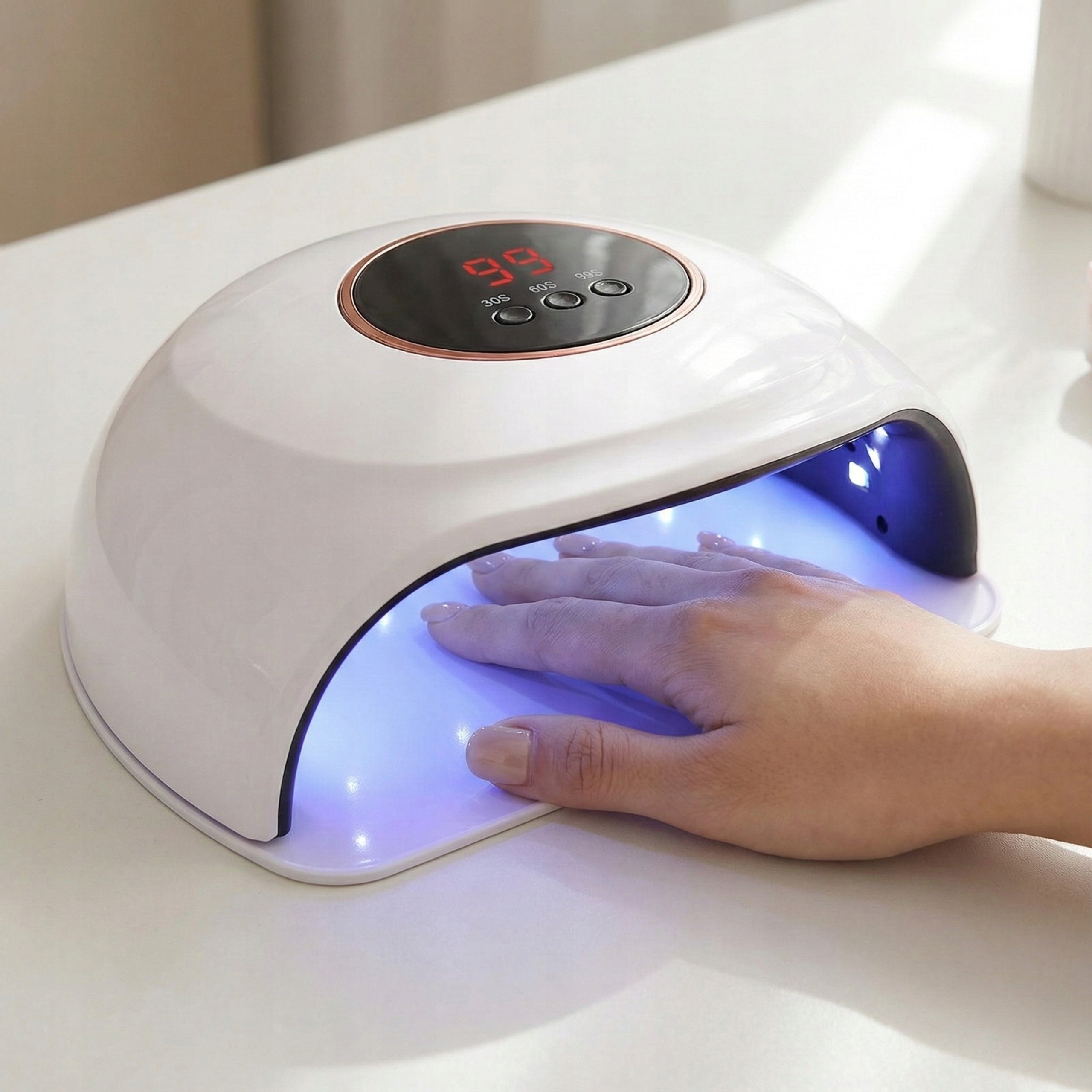 PROFESSIONAL UV LAMP FOR LED NAILS 1S 72W STRONG FOR HYBRID ACRYLIC GELS Packaging status original