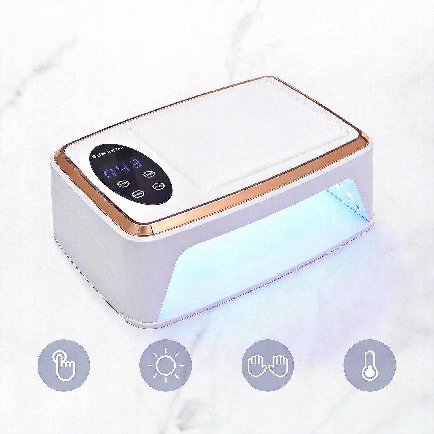 PROFESSIONAL UV LED NAIL LAMP HYBRID MANICURE GELS 90 LEDS Packaging status original