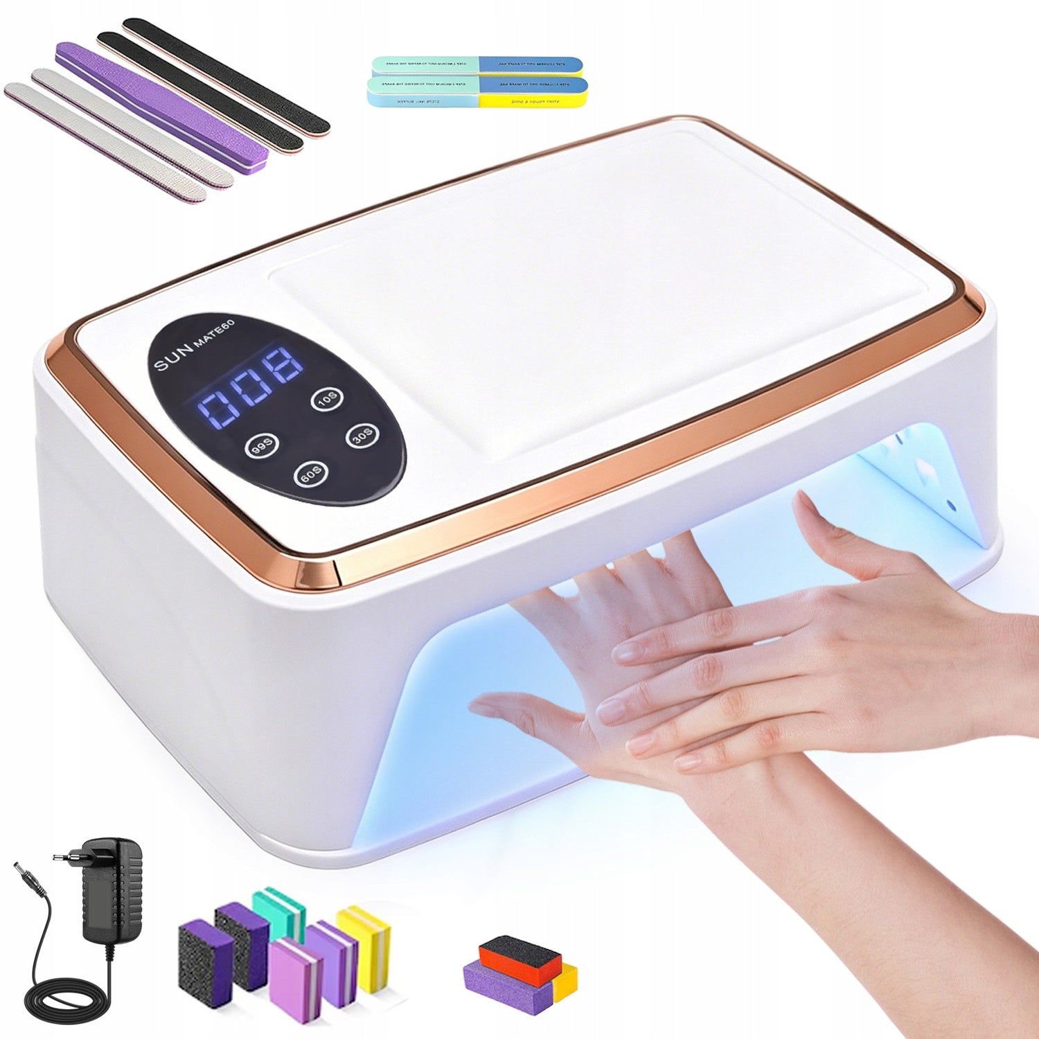 PROFESSIONAL UV LED NAIL LAMP HYBRID MANICURE GELS 90 LEDS