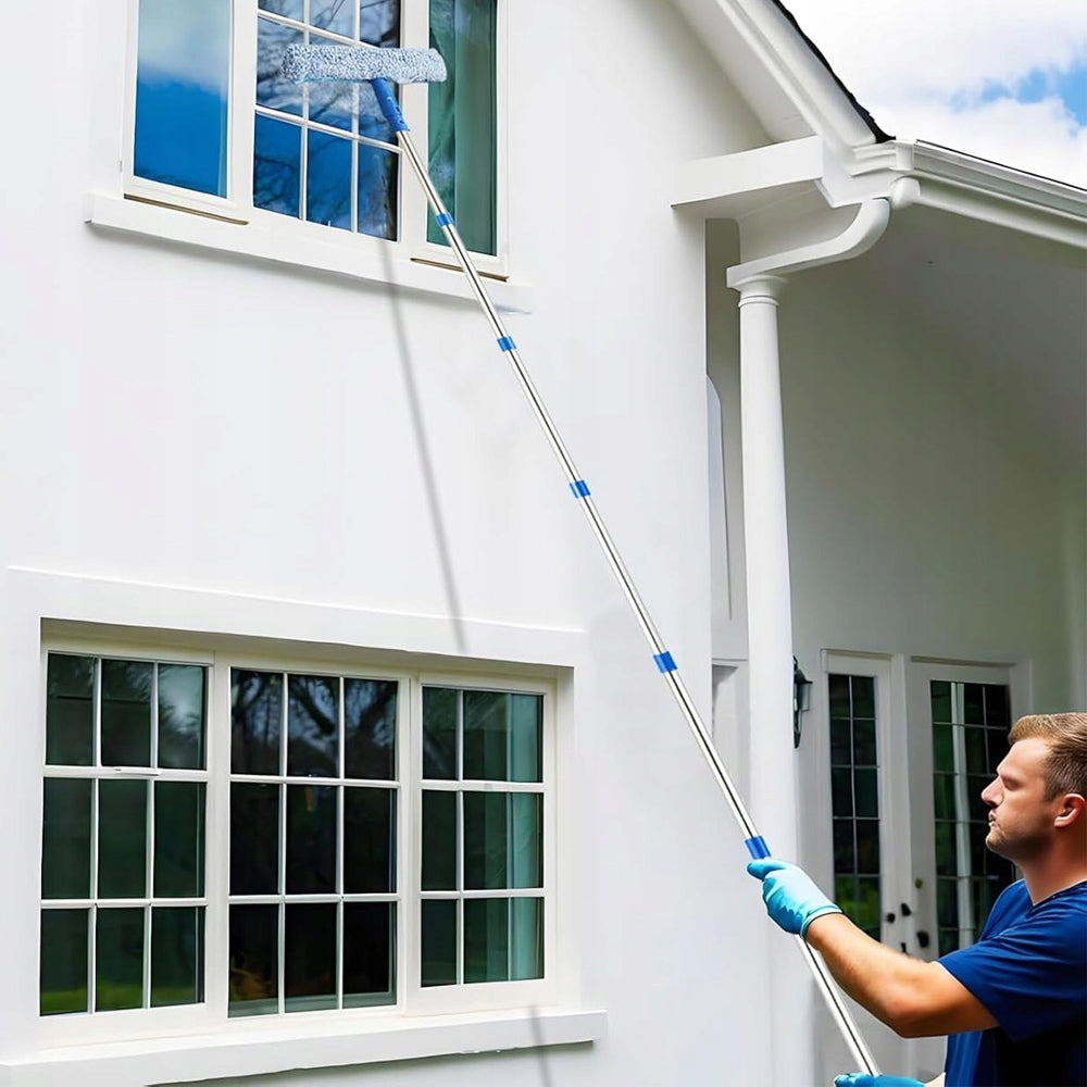 PROFESSIONAL WINDOW WASHER 2IN1 - TELESCOPE 3M FOR SOLAR WINDOWS AND RV Packaging status original