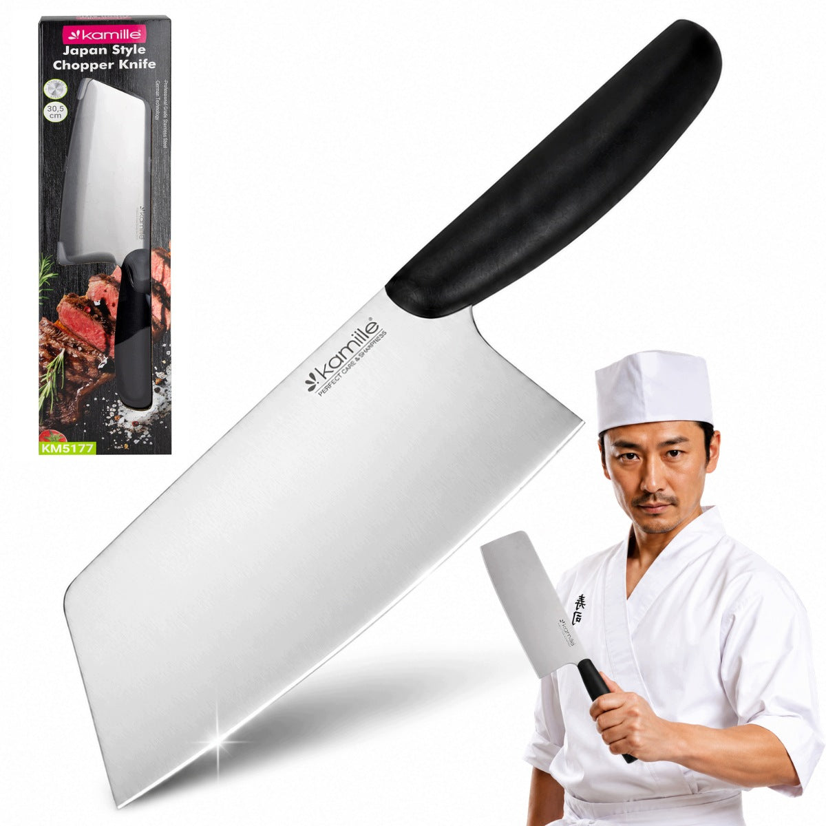 PROFI LINE CLEAVER UNIVERSAL KITCHEN KNIFE for chopping KAMILLE