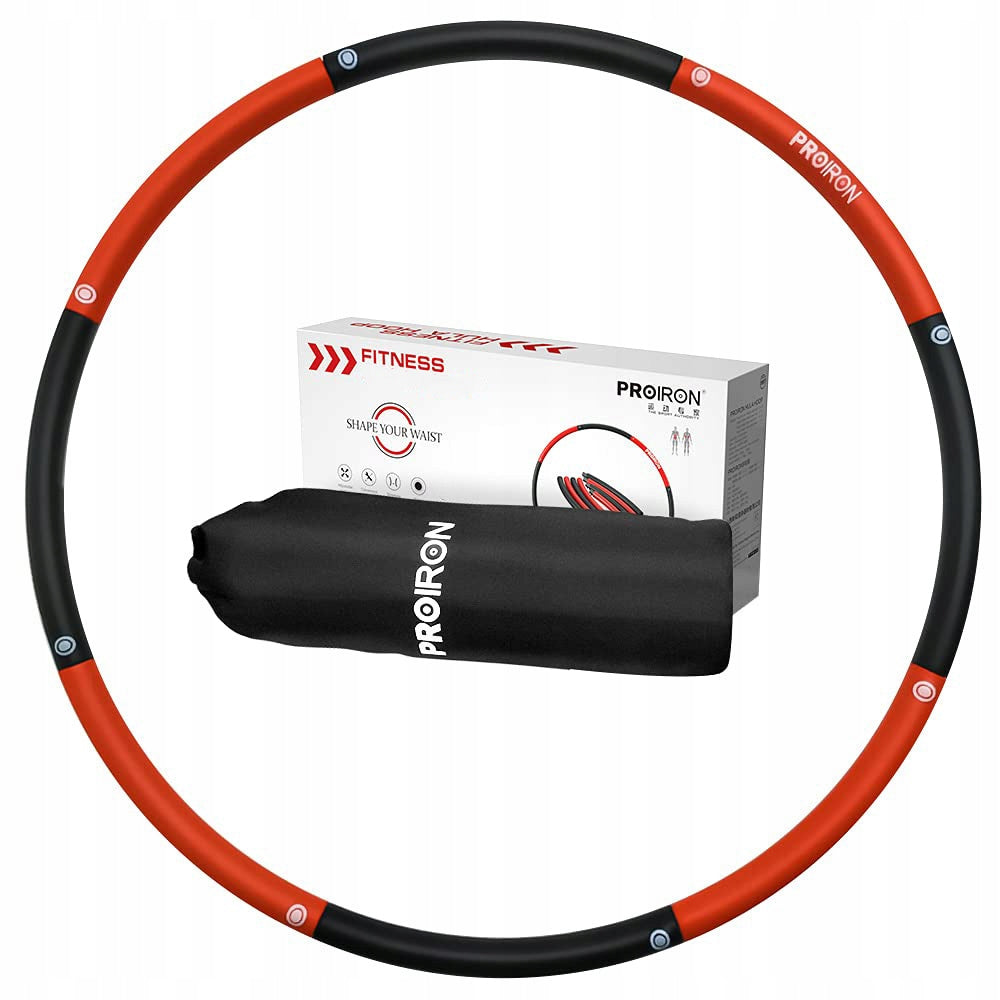 PROIRON Fitness Hoop with Load 4+4 Black and Red