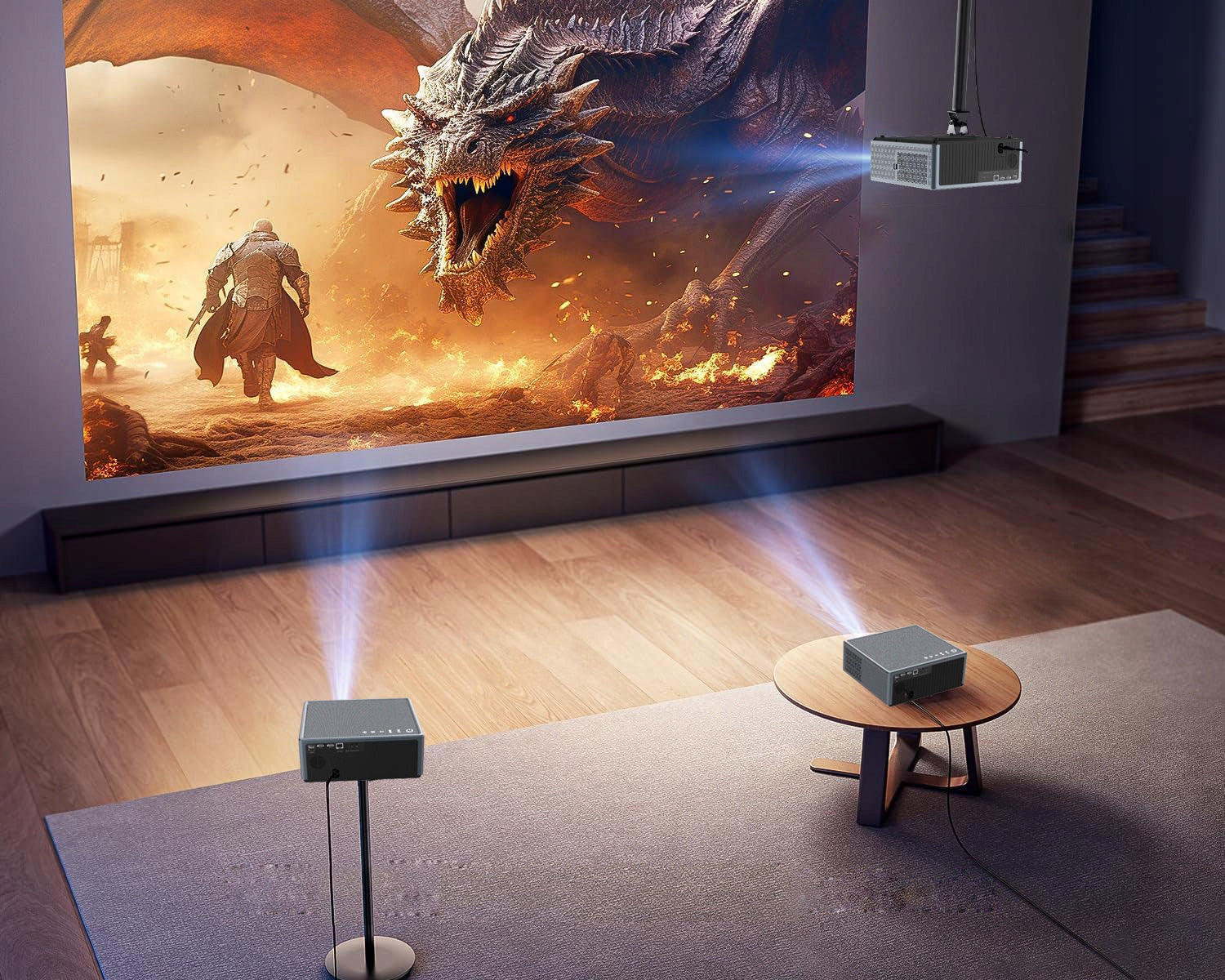 PROJECTOR 30000LM WIFI ANDROID SMART TV FULL HD 4K AUTOFOCUS 300" Packaging status original