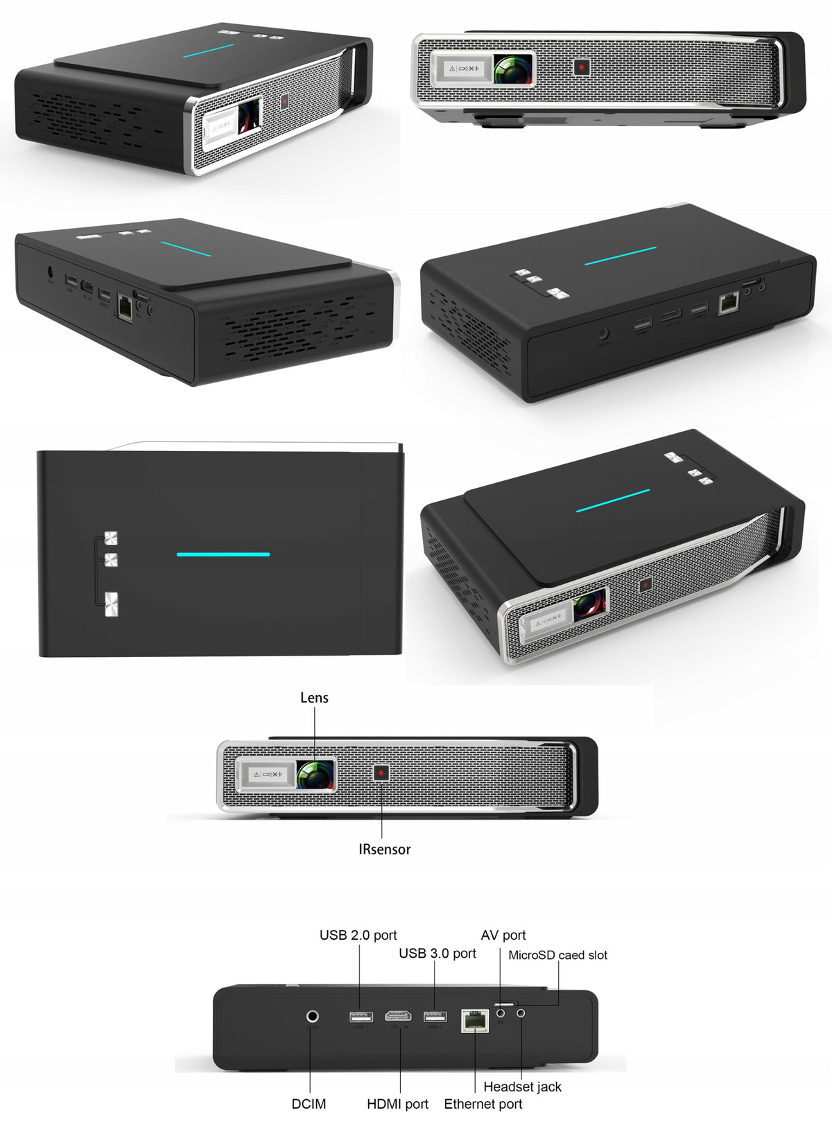 PROJECTOR 30000lm LED DLP ANDROID AUTO FOCUS ZOOM 4K 3D maXvision EAN (GTIN) 5904907455183