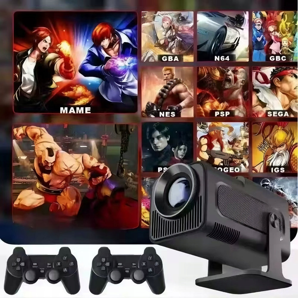 PROJECTOR 4K LED CONSOLE GAME STICK PRO ANDROID 2 PADS GAME REMOTE CONTROL WIFI USB Packaging status original
