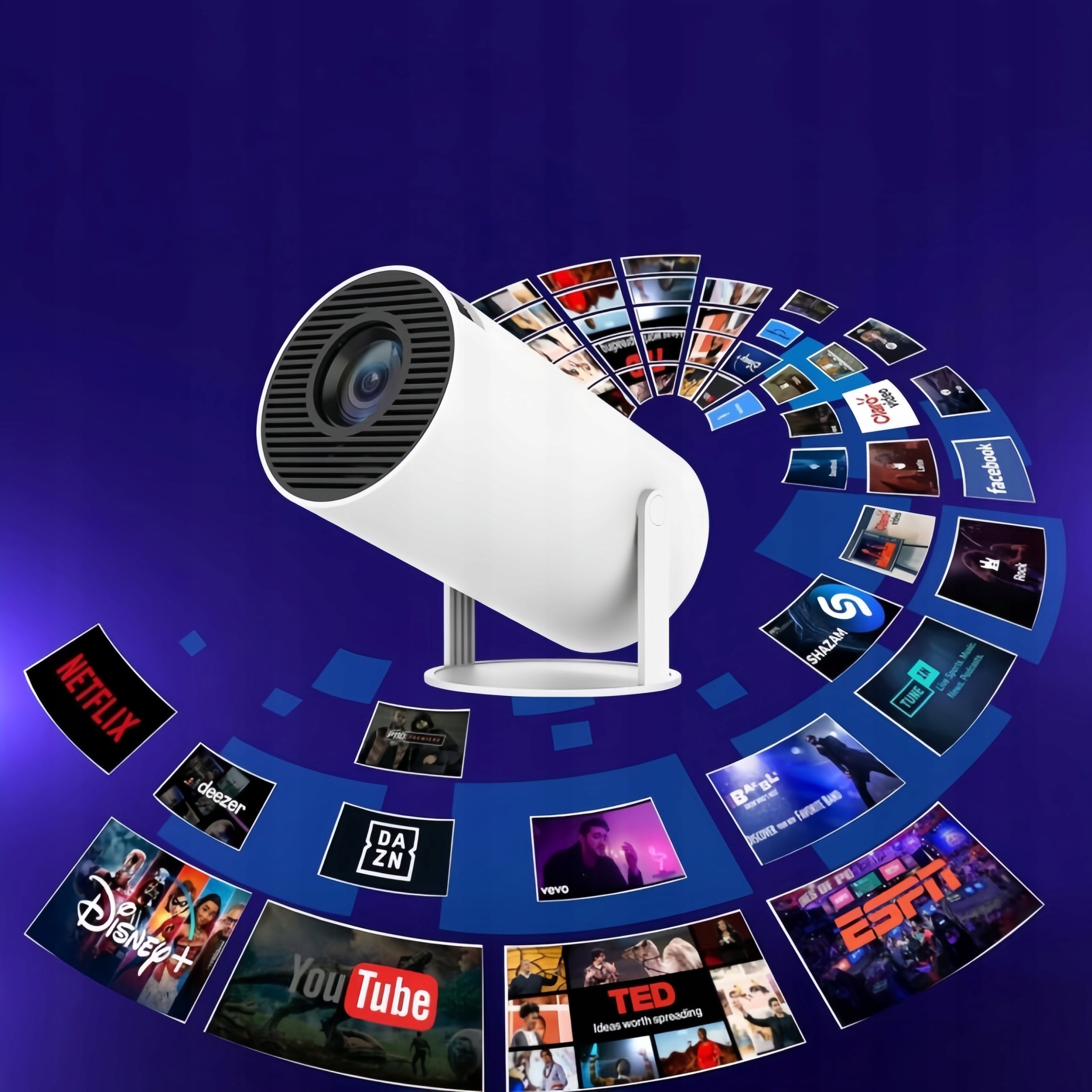 PROJECTOR ANDROID TV 4K WIFI FULL HD PORTABLE SMART SPEAKER Brand Werkin