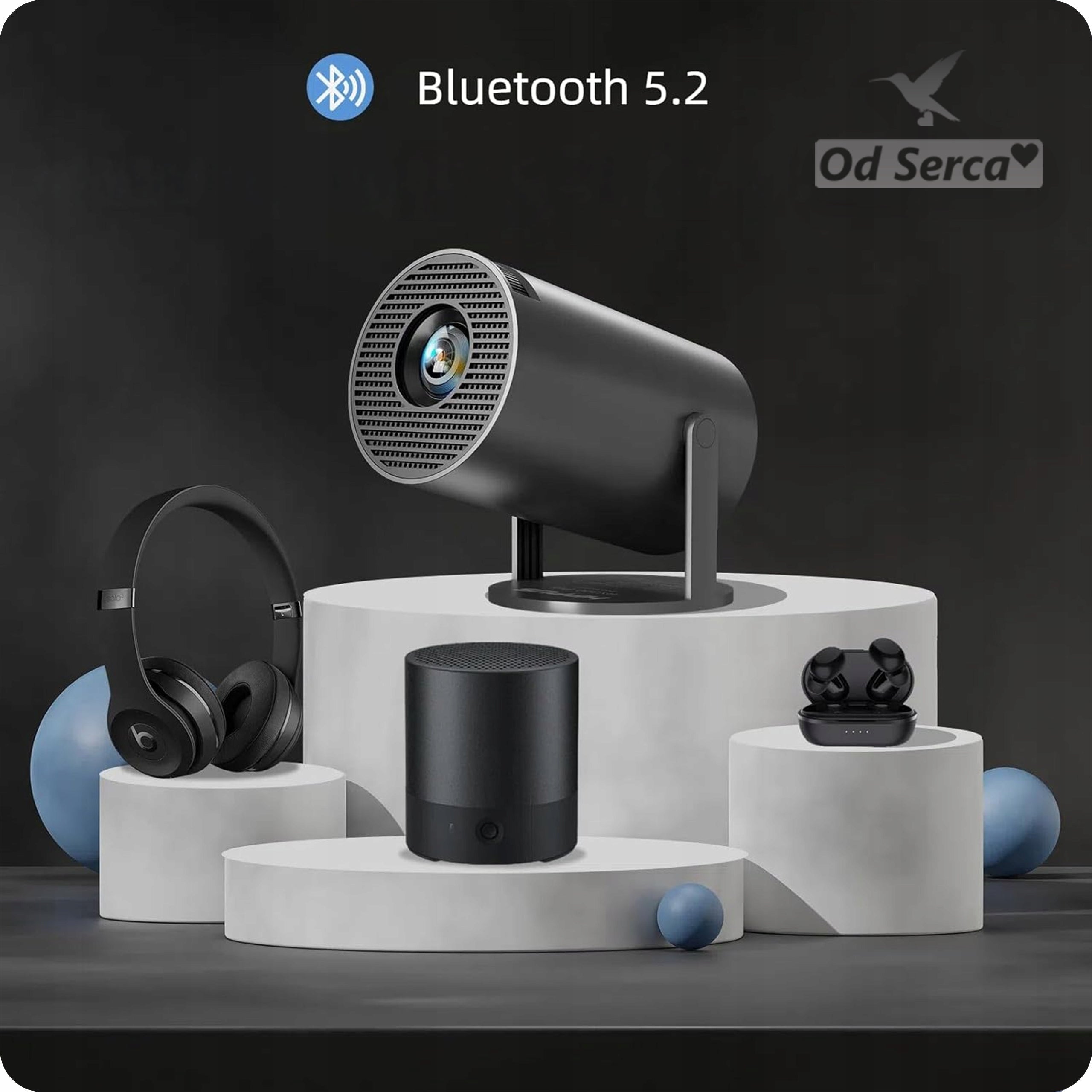 PROJECTOR ANDROID TV WIFI PORTABLE SPEAKER BLACK BLUETOOTH MINI Packaging status original