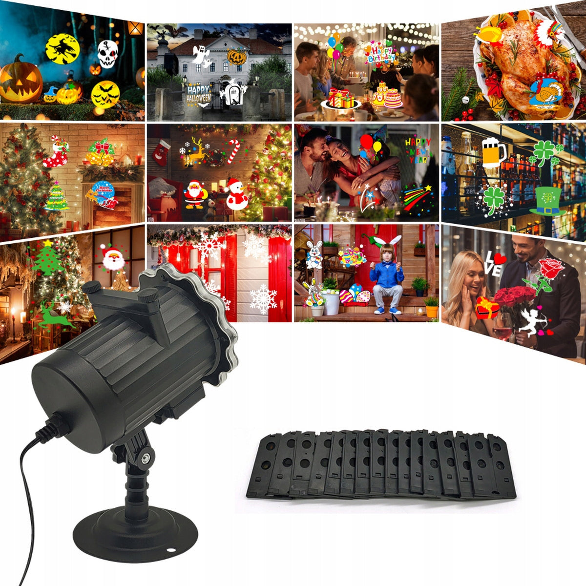 PROJECTOR CHRISTMAS HALLOWEEN HOUSE LED OUTDOOR DECORATION (O) Packaging status original