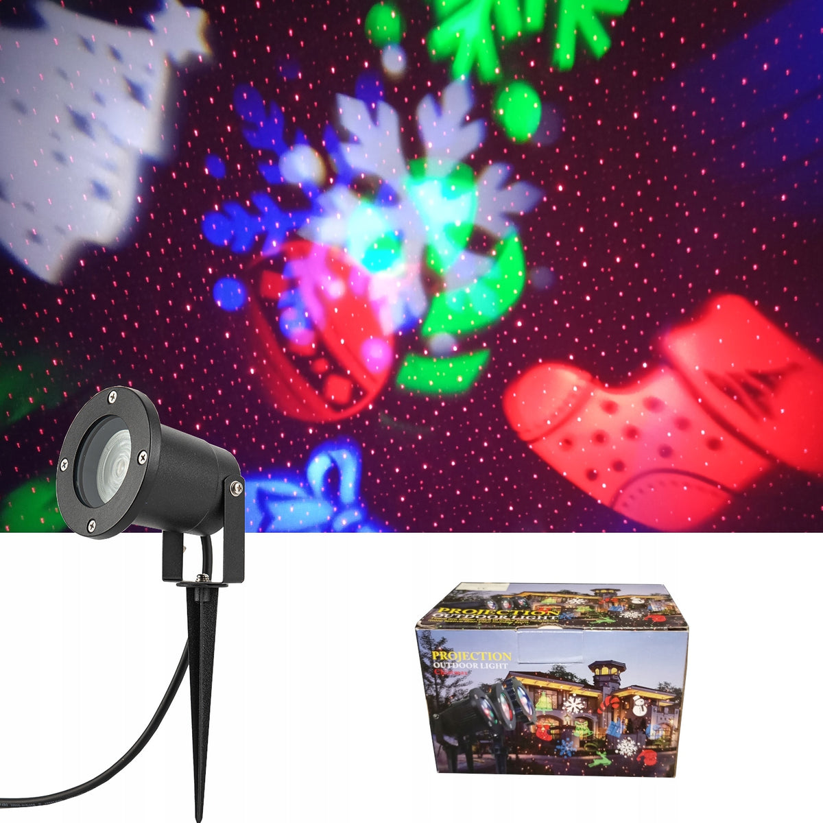 PROJECTOR CHRISTMAS PROJECTOR LED COLORFUL OUTDOOR WATERPROOF SANTA CLAUS