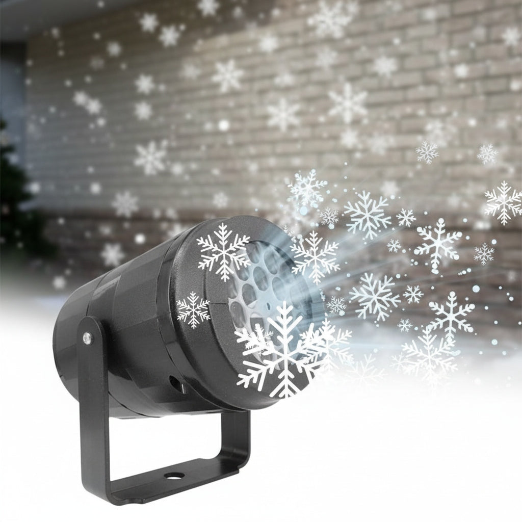 PROJECTOR CHRISTMAS SNOWFLAKES SNOW LED WATERPROOF Manufacturer code śliczna dekoracja domu z na zewnątrz