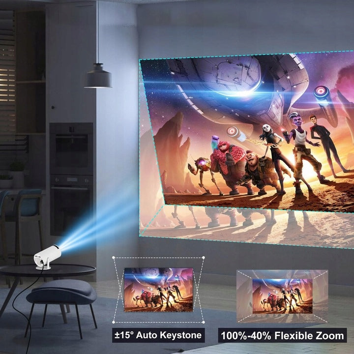 PROJECTOR HY300 PRO NEW VERSION 4K PORTABLE PROJECTOR SMART ANDROID TV WiFi Packaging status original