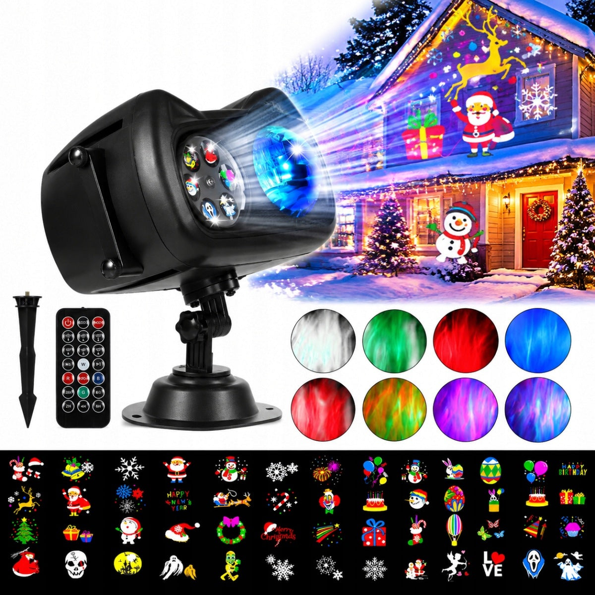 PROJECTOR LED LASER PROJECTOR FOR HOME WALL FOR COURT HOLIDAY 72 DESIGNS