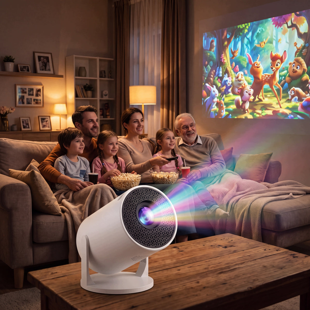 PROJECTOR MINI PORTABLE LCD TFT FULL HD UP TO 30 000H FAST FOCUS Manufacturer code Projektor Android Smart TV 4K Przenośny Mini