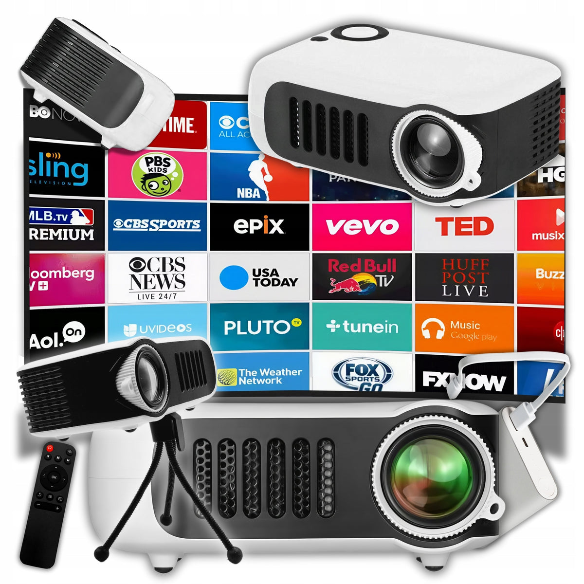 PROJECTOR MINI PORTABLE Multimedia Wall Mounted For Computer 1080P