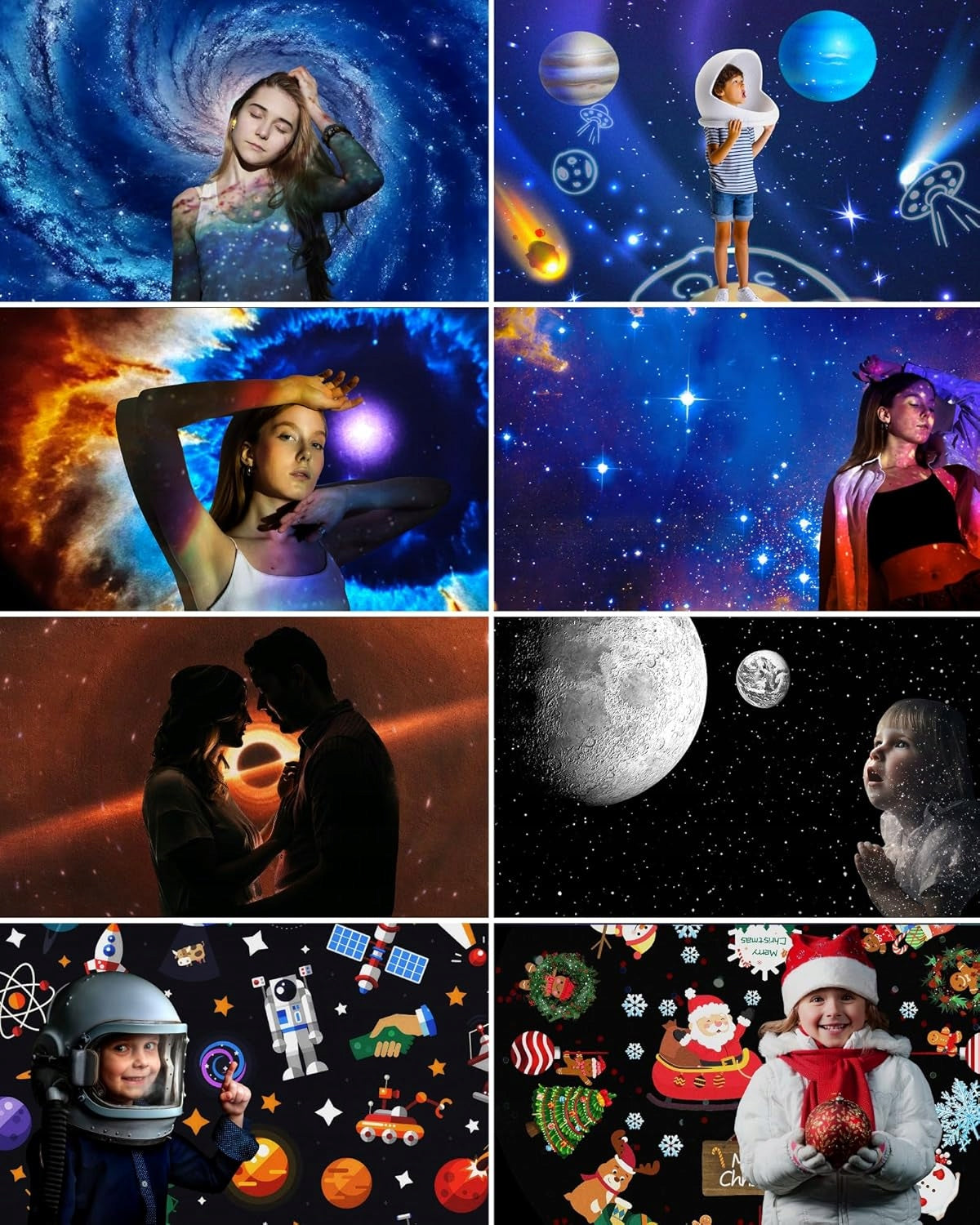 PROJECTOR SPACE SACRED SPEAKER BLUETHOOT HD 8 DISKS WHITE NOISE Packaging status original