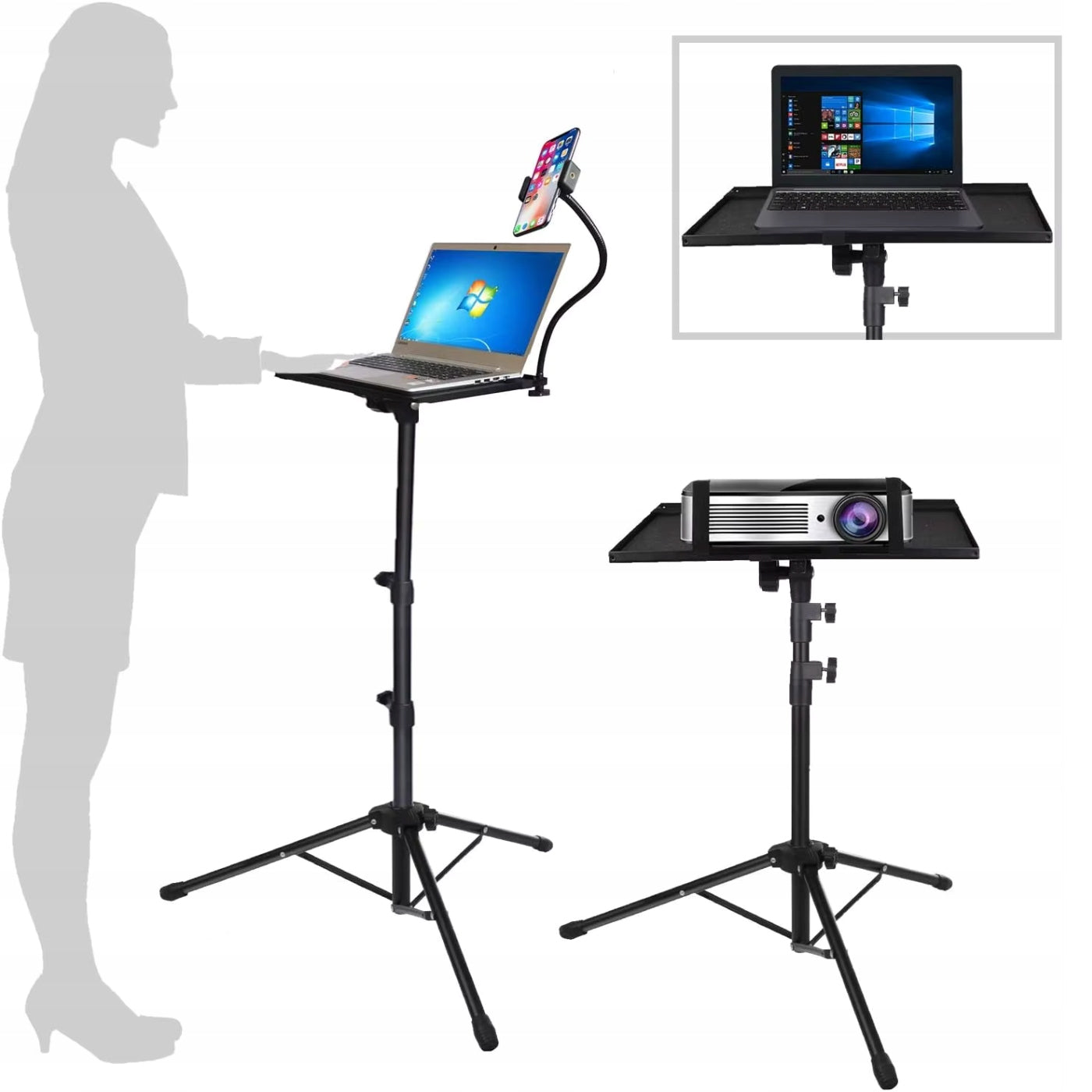 PROJECTOR STAND LAPTOP PROJECTOR TRIPOD ADJUSTABLE + HOLDER
