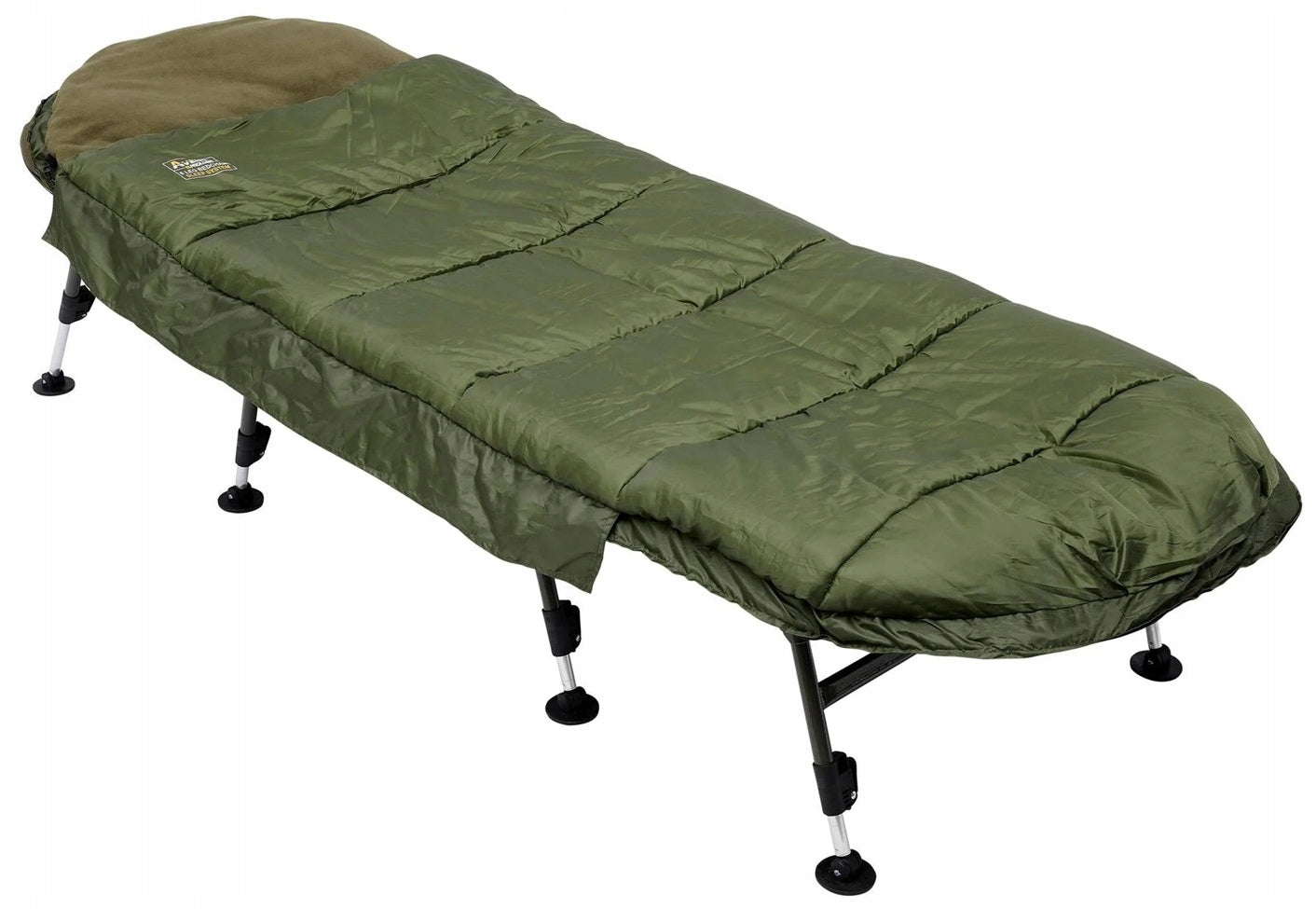 PROLOGIC CARP BED WITH SLEEPING BAG AVENGER BEDCHAIR 8 LEGS 120KG