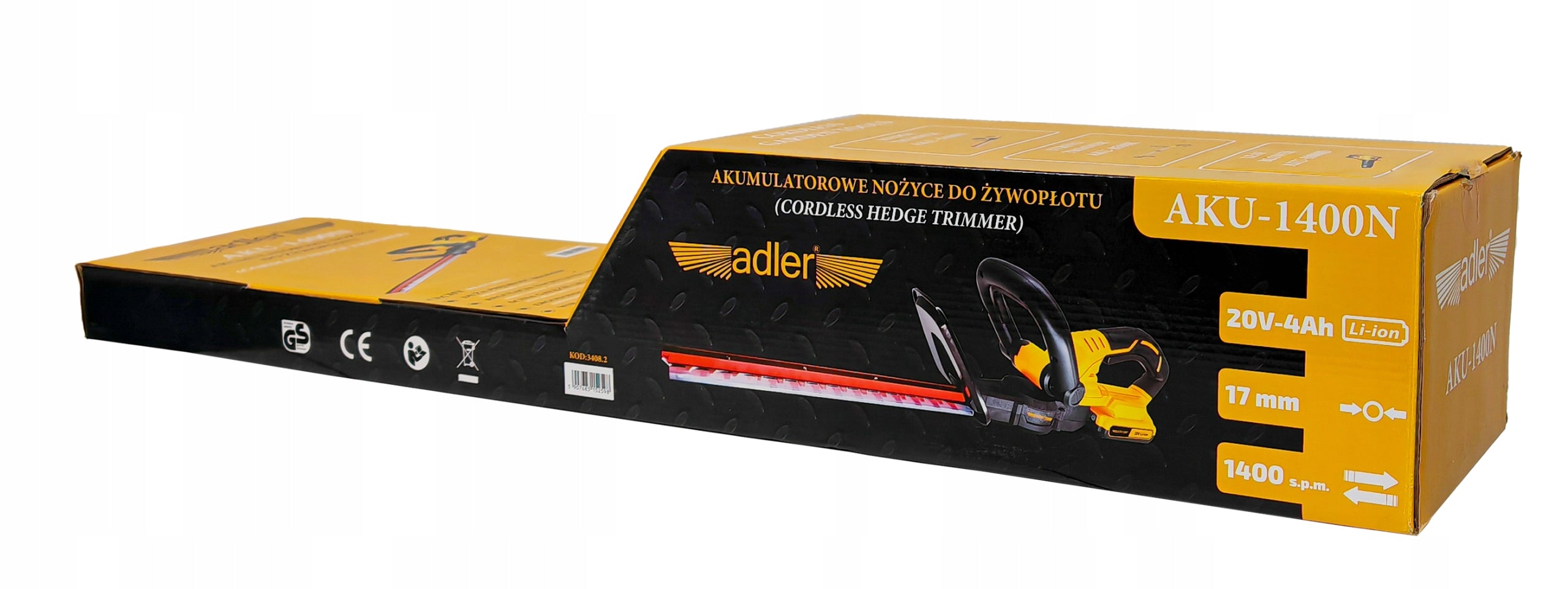 PROMOTION! Cordless hedge trimmer BODY AKU-1400N/20V Power supply battery operated