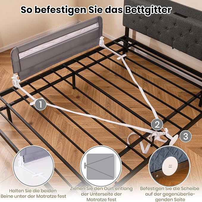 PROTECTIVE BARRIER FOR BED FOLDING UNIVERSAL PROTECTION 120 CM Packaging status original