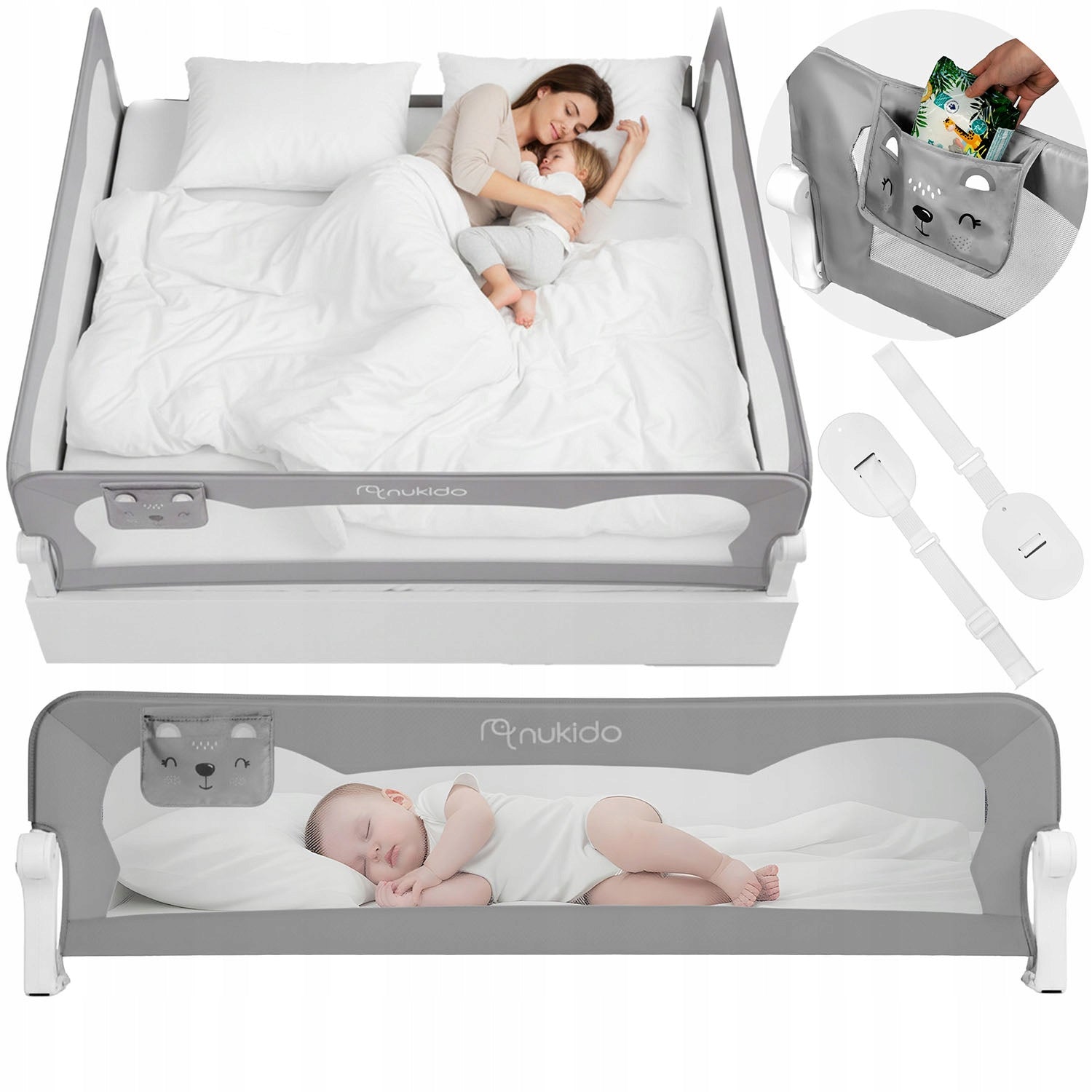 PROTECTIVE BARRIER FOR BED PROTECTING CHILD GATE LOCK 200cm Manufacturer code ZABEZPIECZENIA DOMOWE DLA DZIECKA