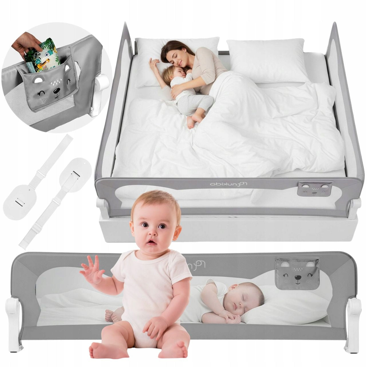 PROTECTIVE BARRIER FOR BED PROTECTING CHILD GATE LOCK 200cm