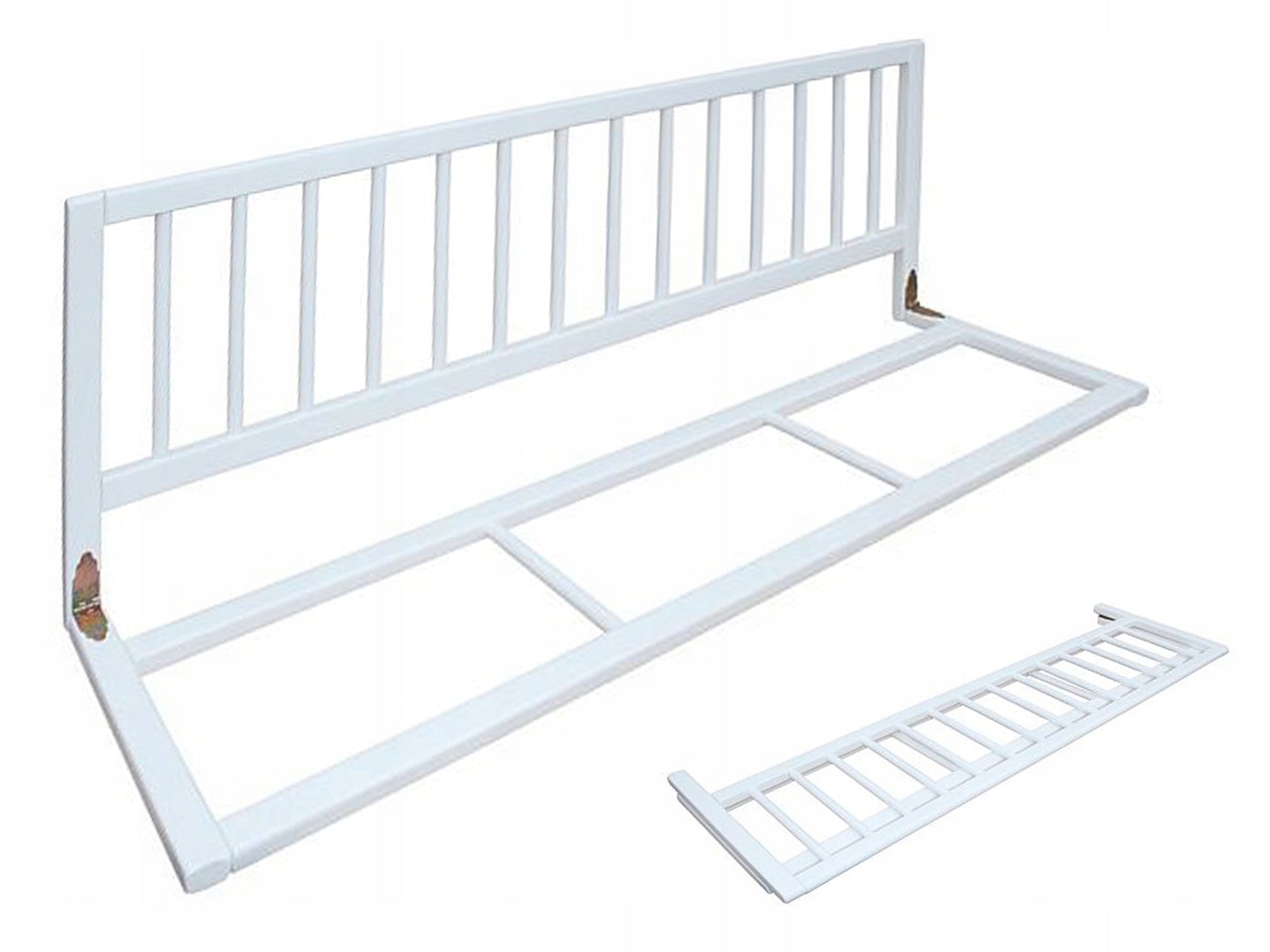PROTECTIVE BARRIER LOCK SAFETY GATE FOR BED WHITE 112x40 cm
