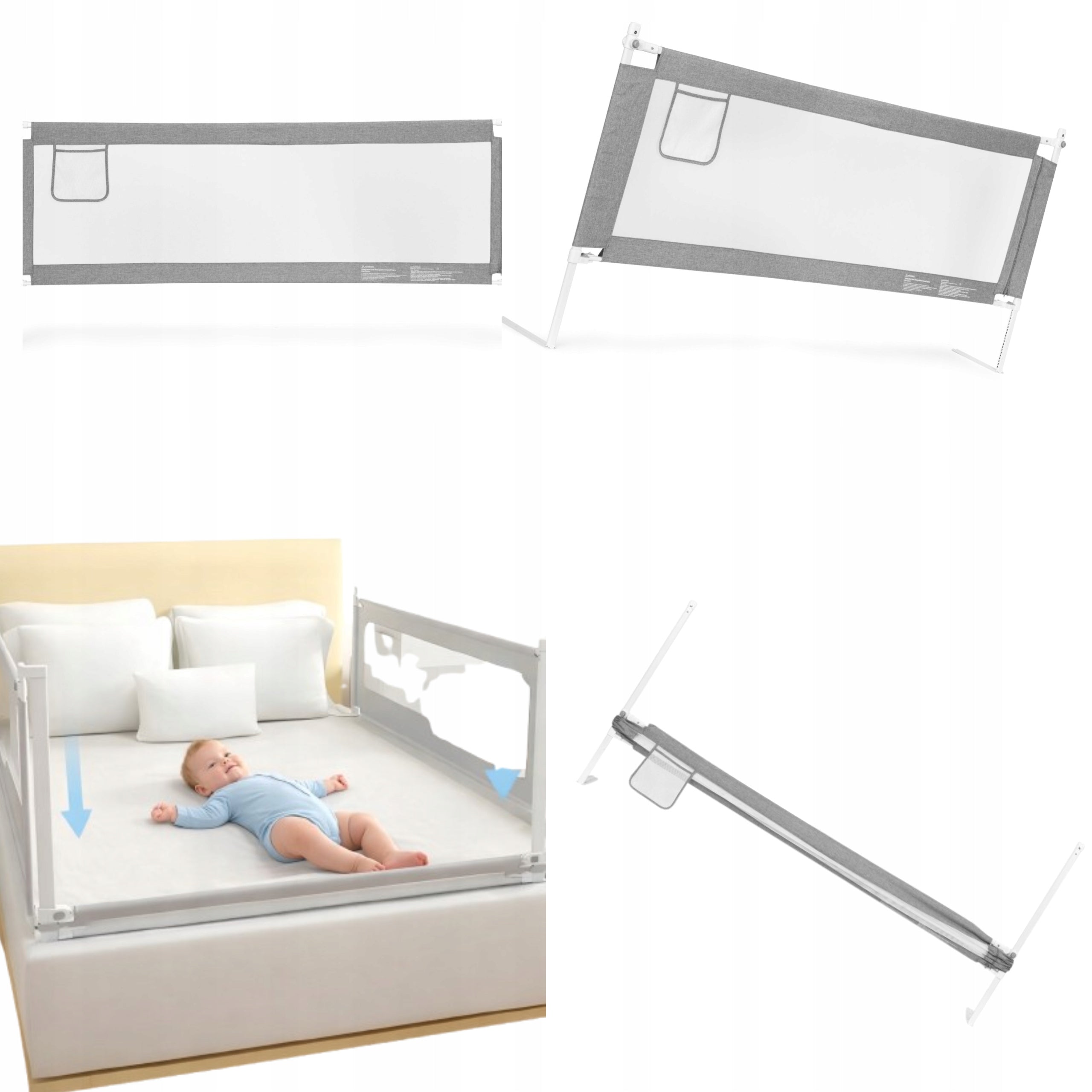PROTECTIVE BARRIER OF THE CHILDREN'S BED SECURING THE COVER LOCK 200X60 CM