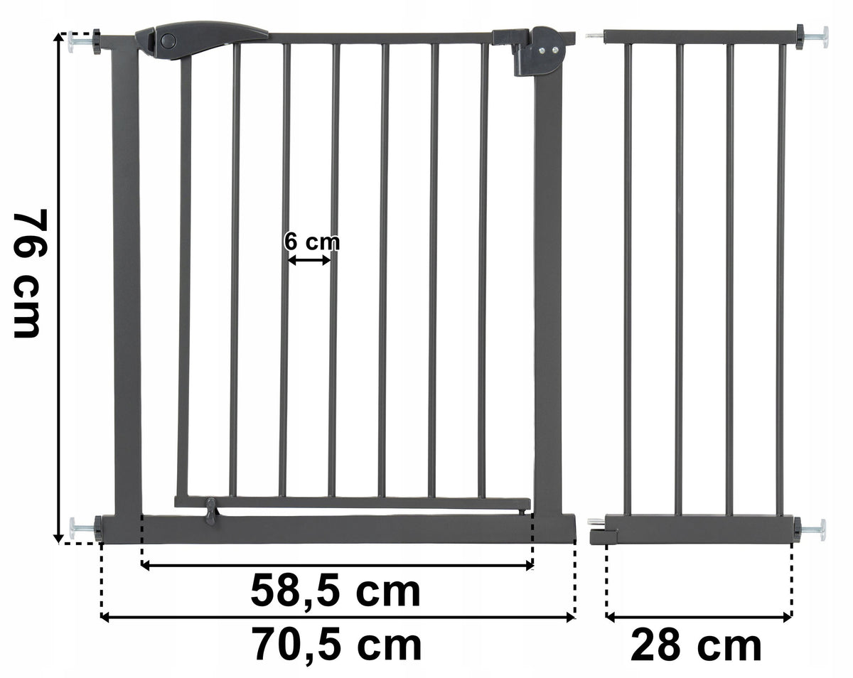 PROTECTIVE BARRIER SECURITY GATE FOR STAIRS DOOR EXPANSION 75-113cm Manufacturer code 333327MG