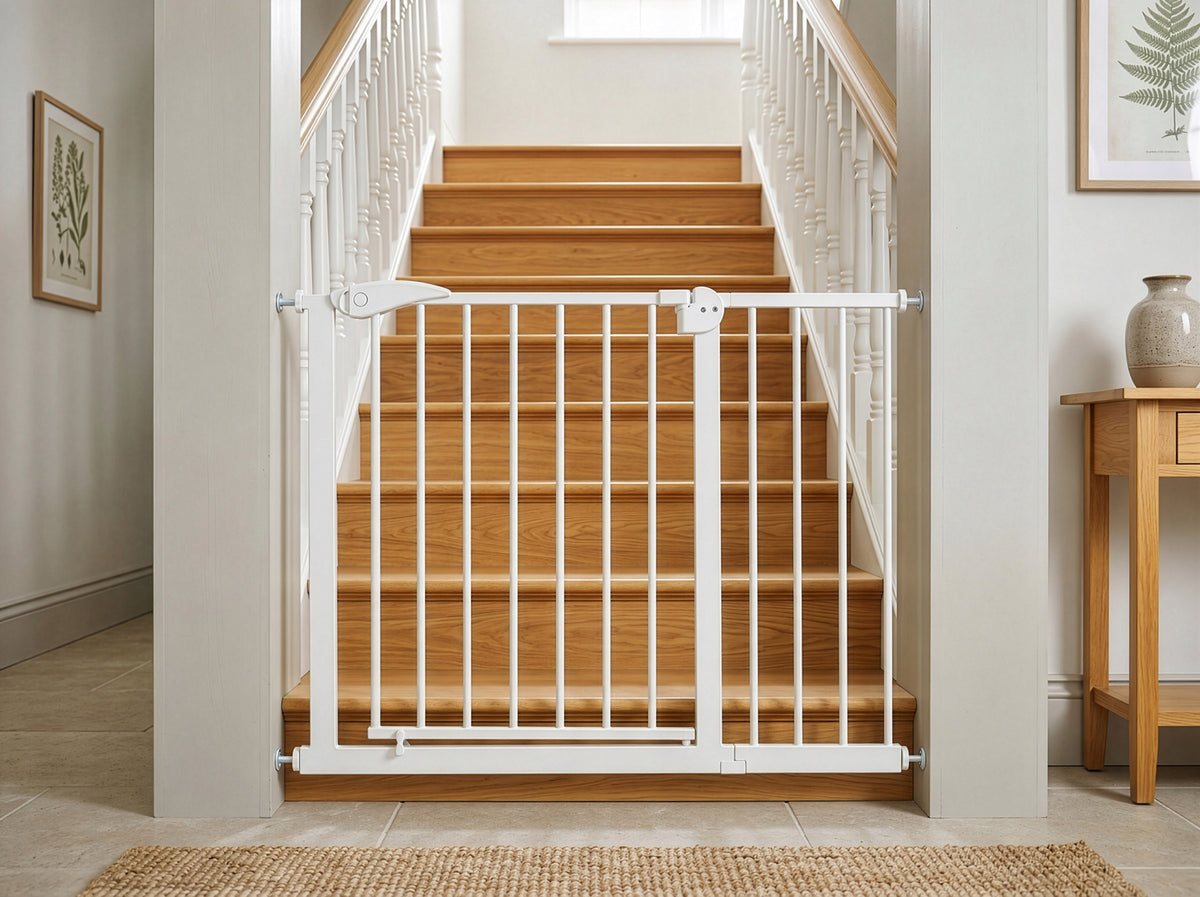 PROTECTIVE BARRIER SECURITY GATE FOR STAIRS DOOR EXPANSION 75-113cm Packaging status original