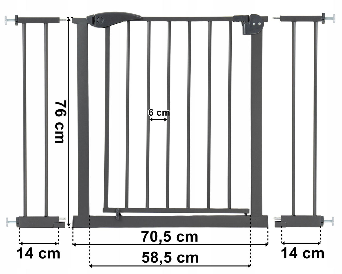 PROTECTIVE BARRIER SECURITY GATE FOR STAIRS DOOR EXPANSION 75-118cm Manufacturer code 333310MG