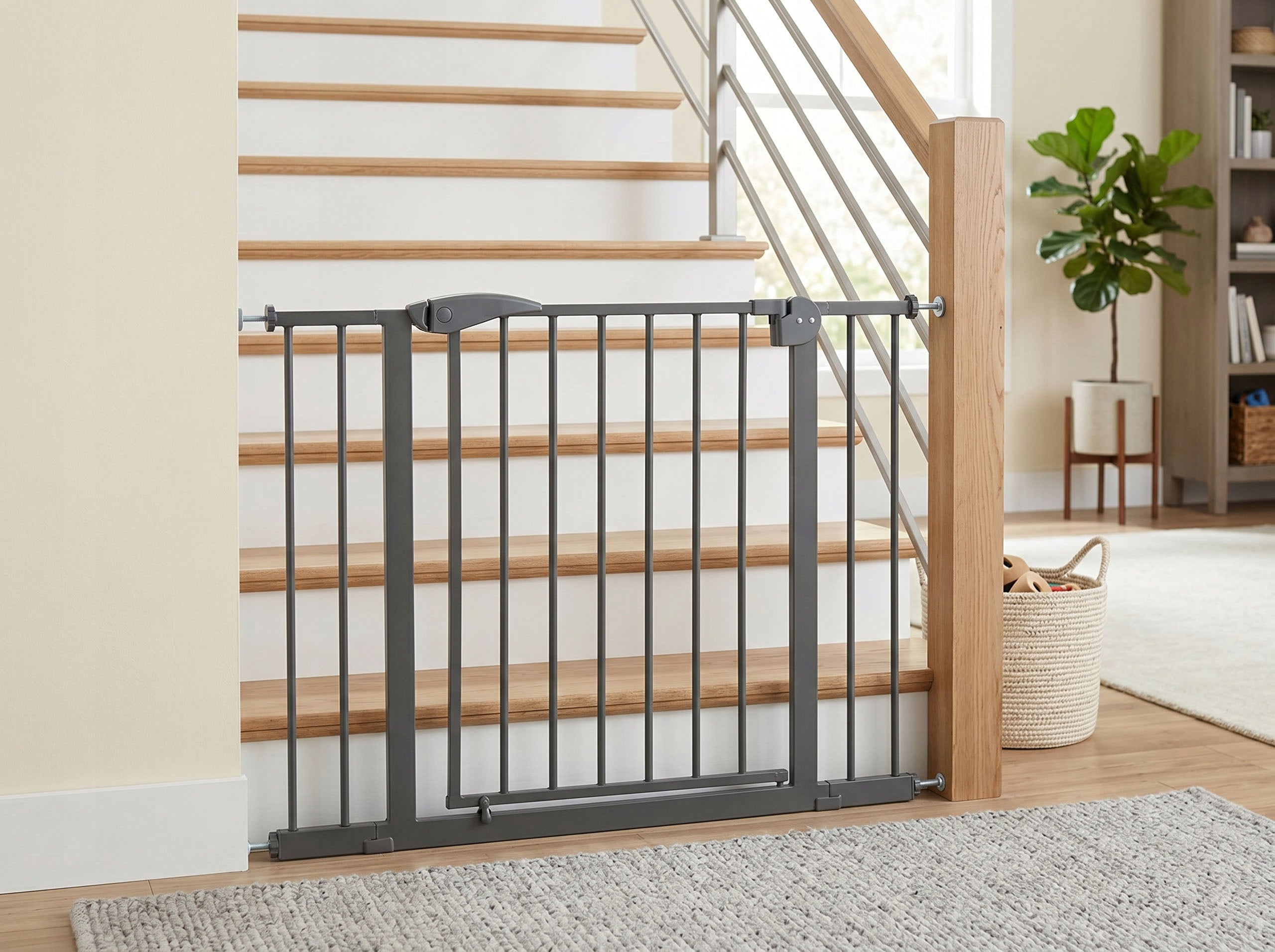 PROTECTIVE BARRIER SECURITY GATE FOR STAIRS DOOR EXPANSION 75-118cm Packaging status original