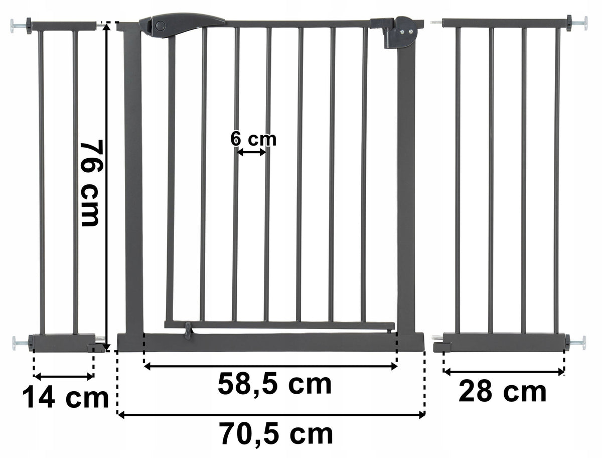 PROTECTIVE BARRIER SECURITY GATE FOR STAIRS DOOR EXPANSION 75-127cm Manufacturer code 333334MG
