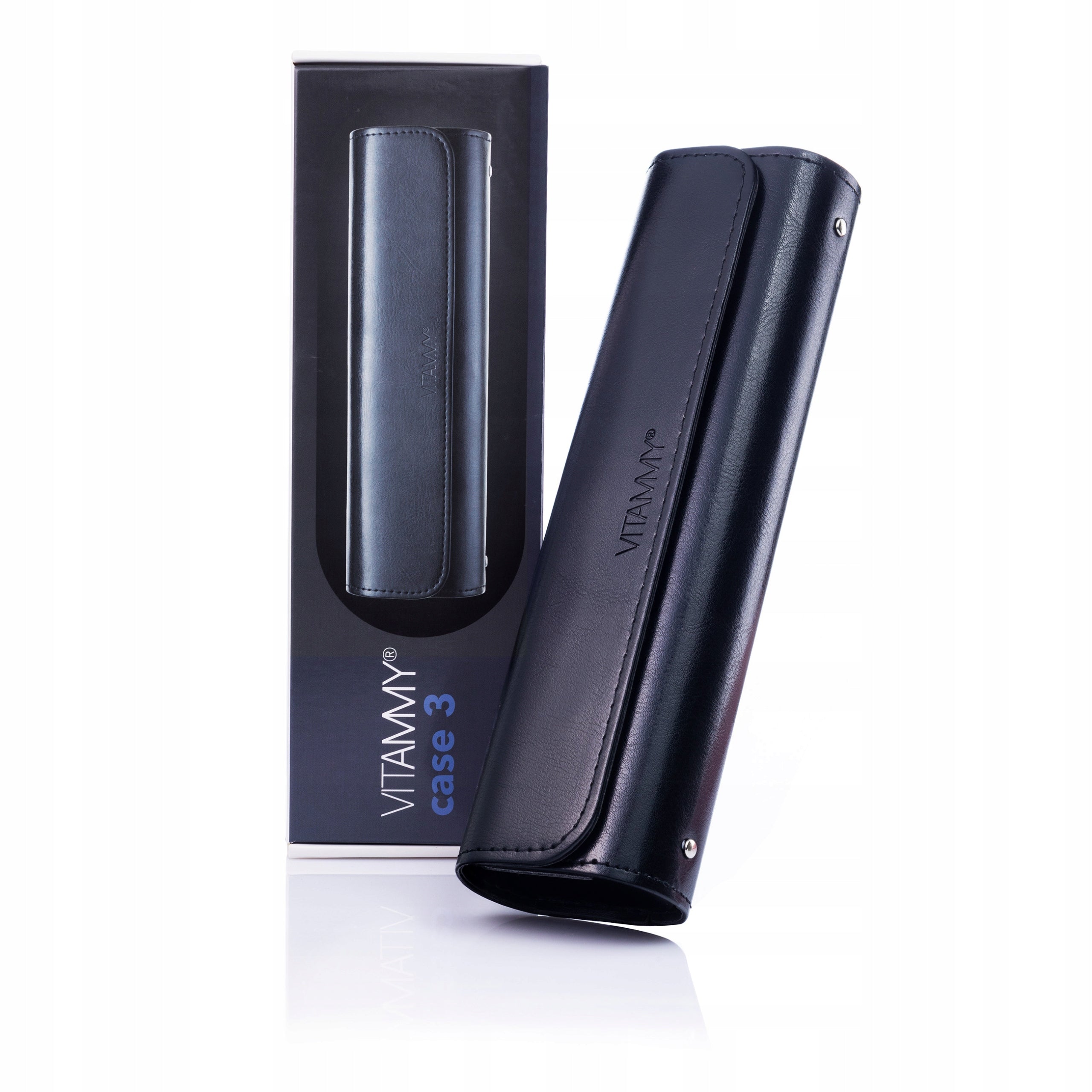 PROTECTIVE CASE SONIC TOOTHBRUSH CONTAINER VITAMMY FAUX LEATHER
