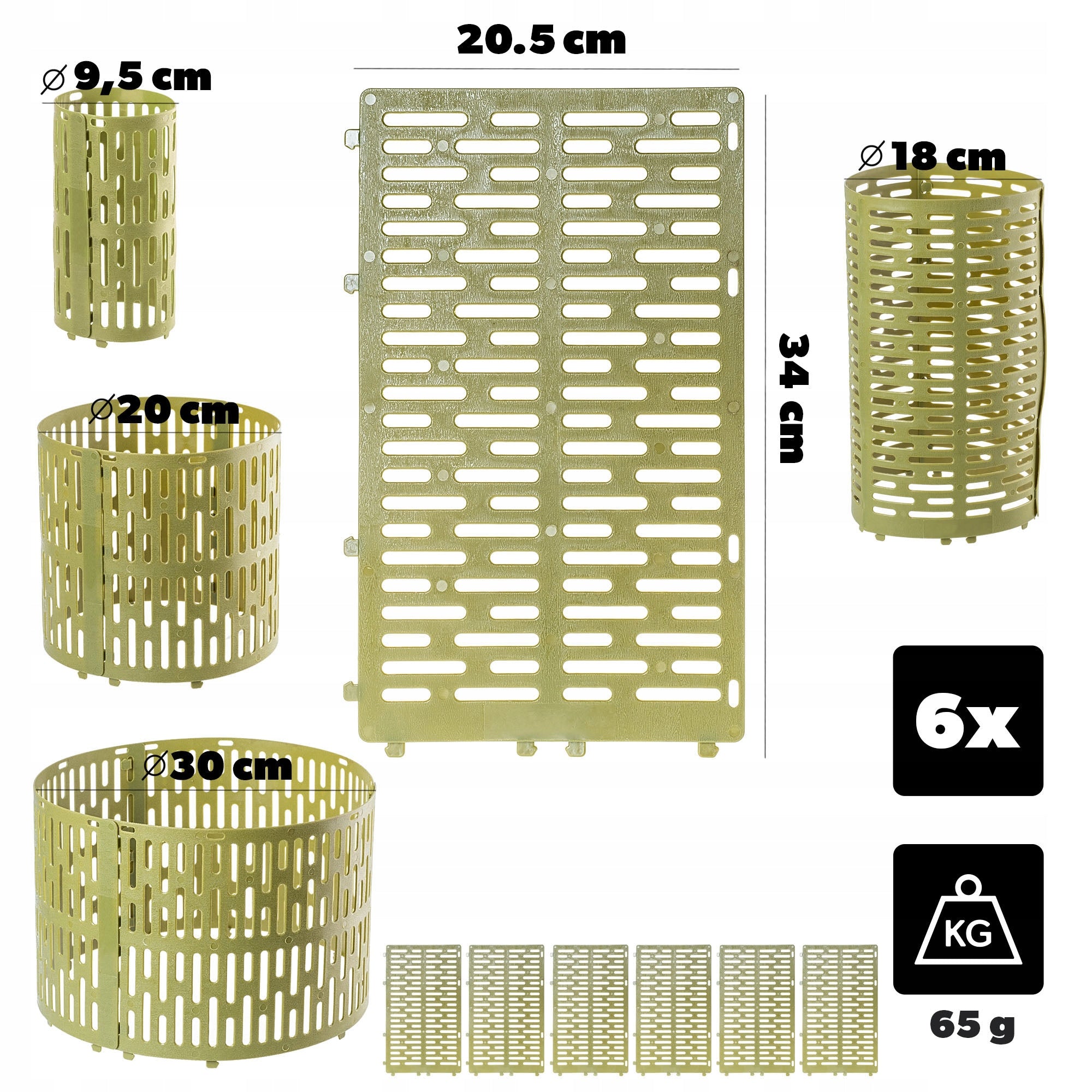 PROTECTIVE COVER TREE TRUNK EDGING TREE PROTECTOR COVER GREEN 6 PACK Manufacturer code K12884