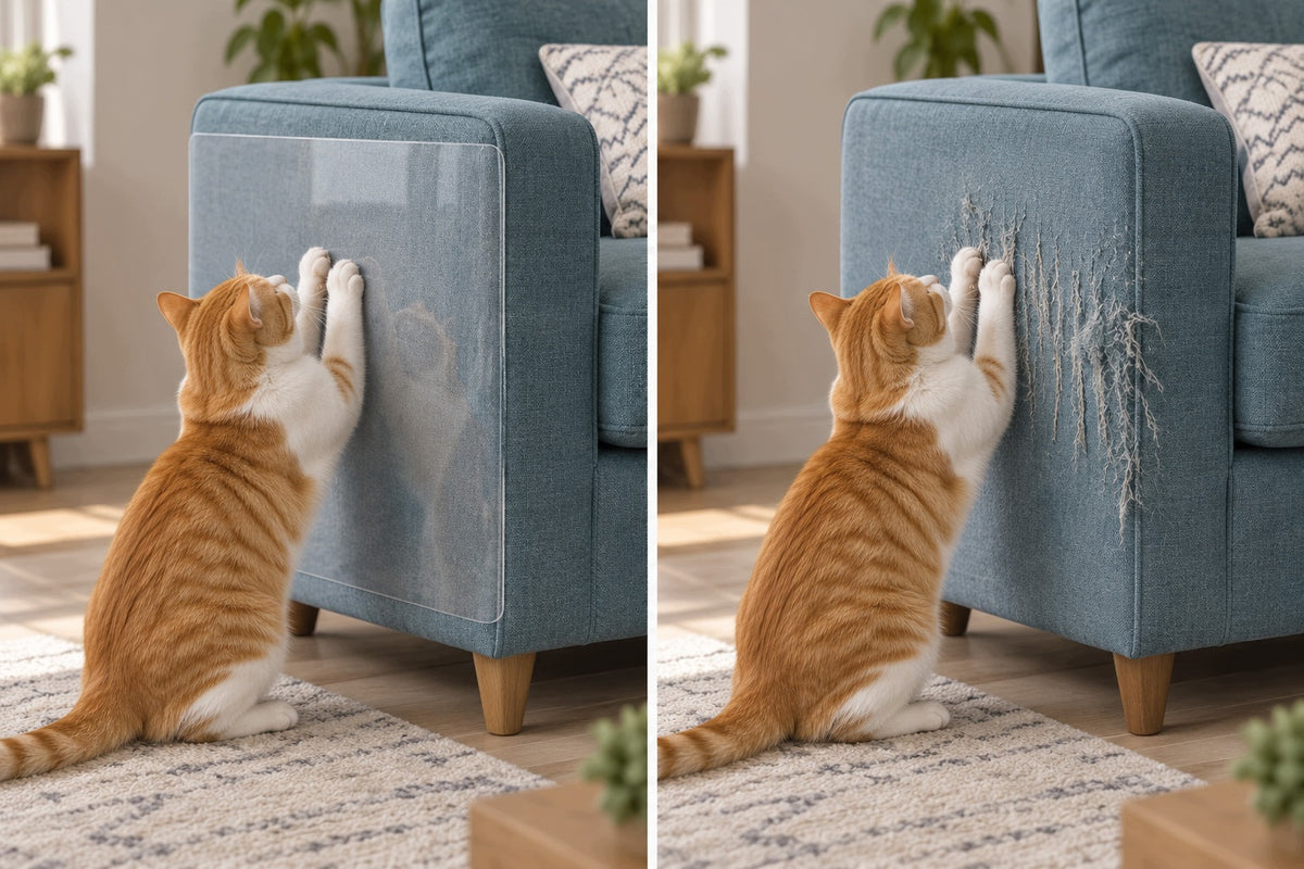 PROTECTIVE FILM AGAINST SCRATCHING CAT ON FURNITURE THICK SELF-ADHESIVE 300x45cm Brand Reverse